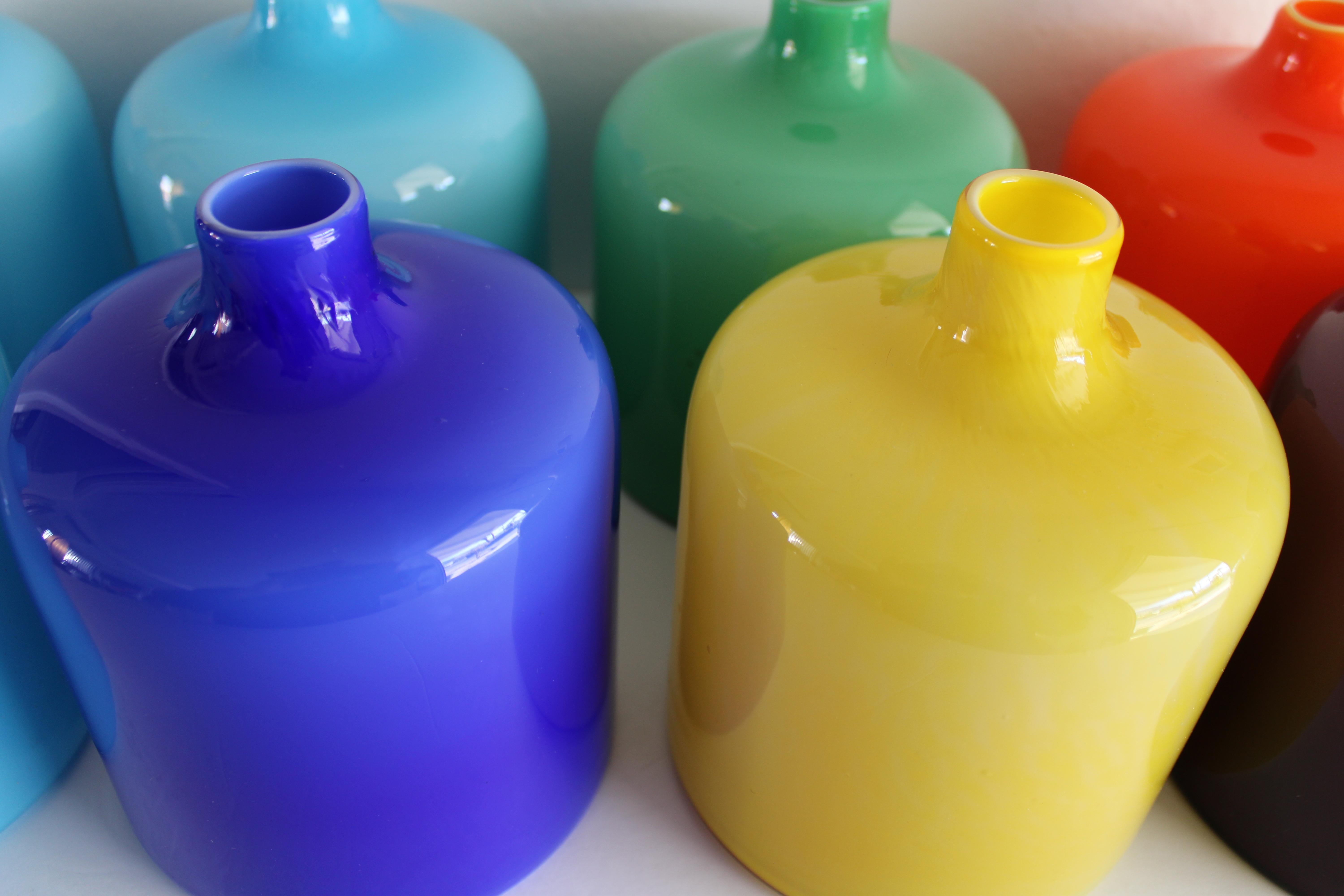 Acht stapelbare Murano-Glasvasen für Venini im Zustand „Gut“ im Angebot in Palm Springs, CA