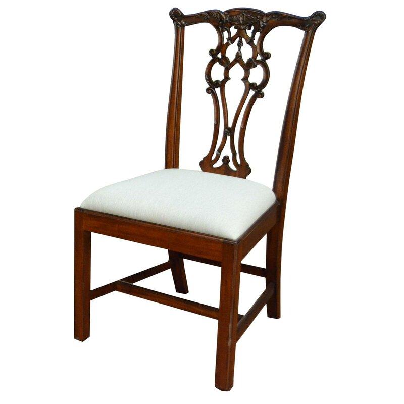 Mahogany Eight New Chippendale Style Straight a Leg Dining Chairs by Leighton Hall For Sale