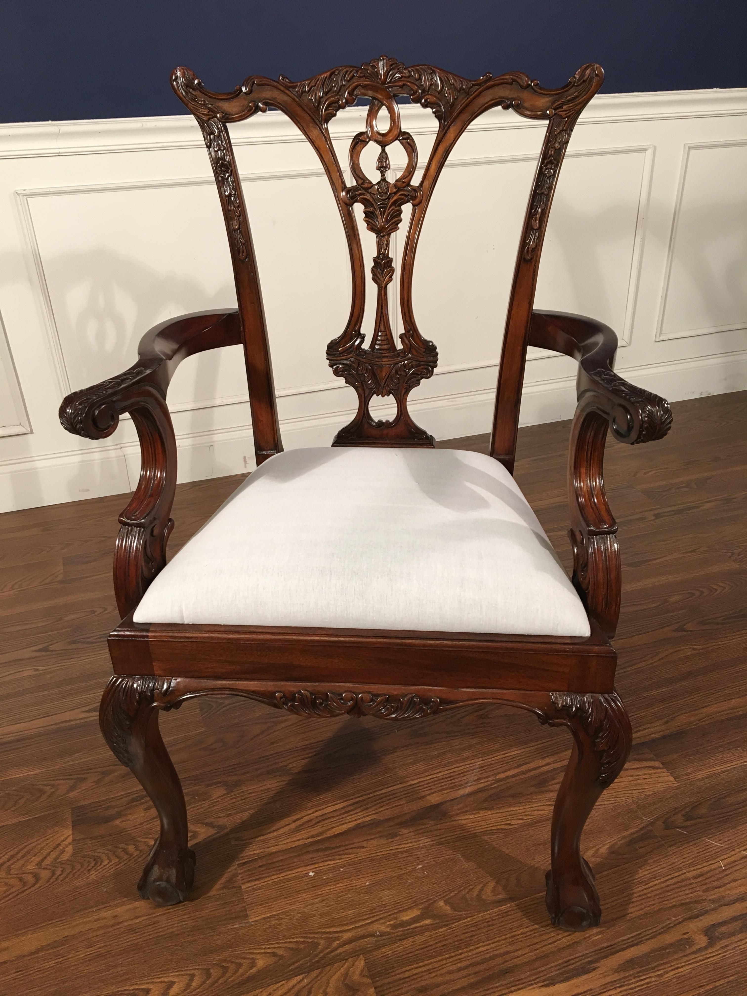 Philippine Eight New Mahogany Chippendale Ball and Claw Dining Chairs by Leighton Hall For Sale