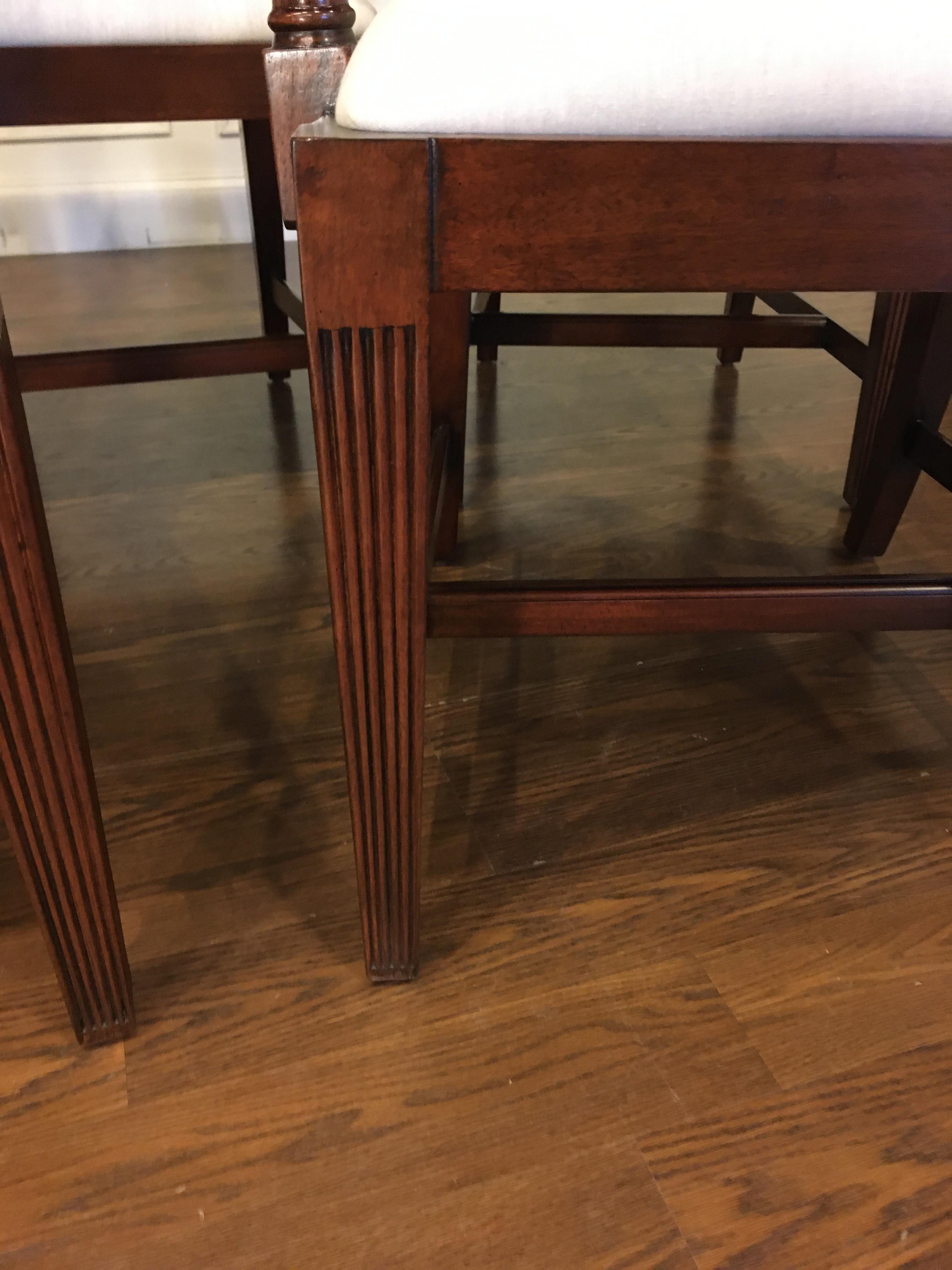 Philippine Eight New Traditional Mahogany Adams Style Dining Chairs by Leighton Hall