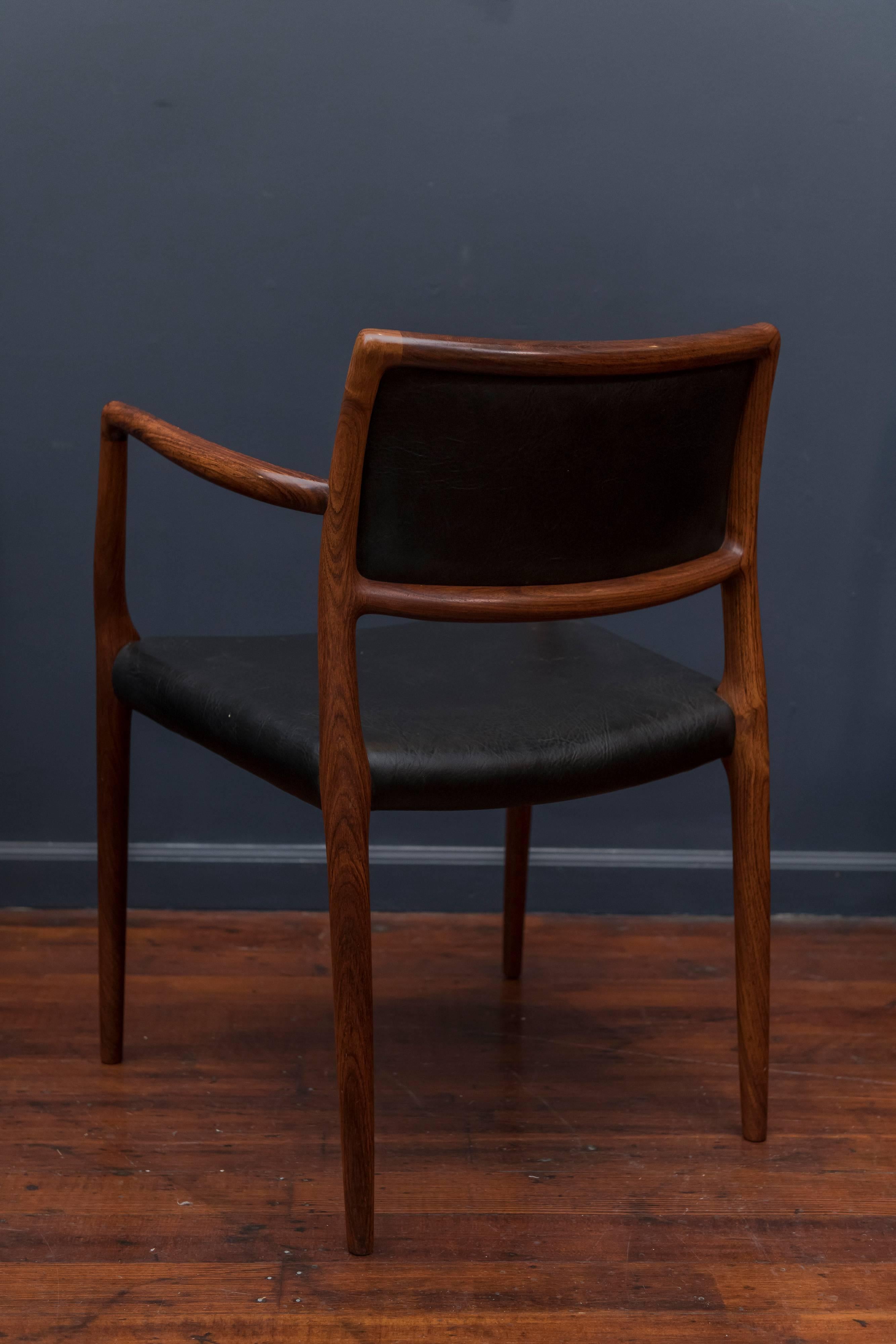 Eight Niels O. Møller Model 80 and 77 Rosewood Dining Chairs 2