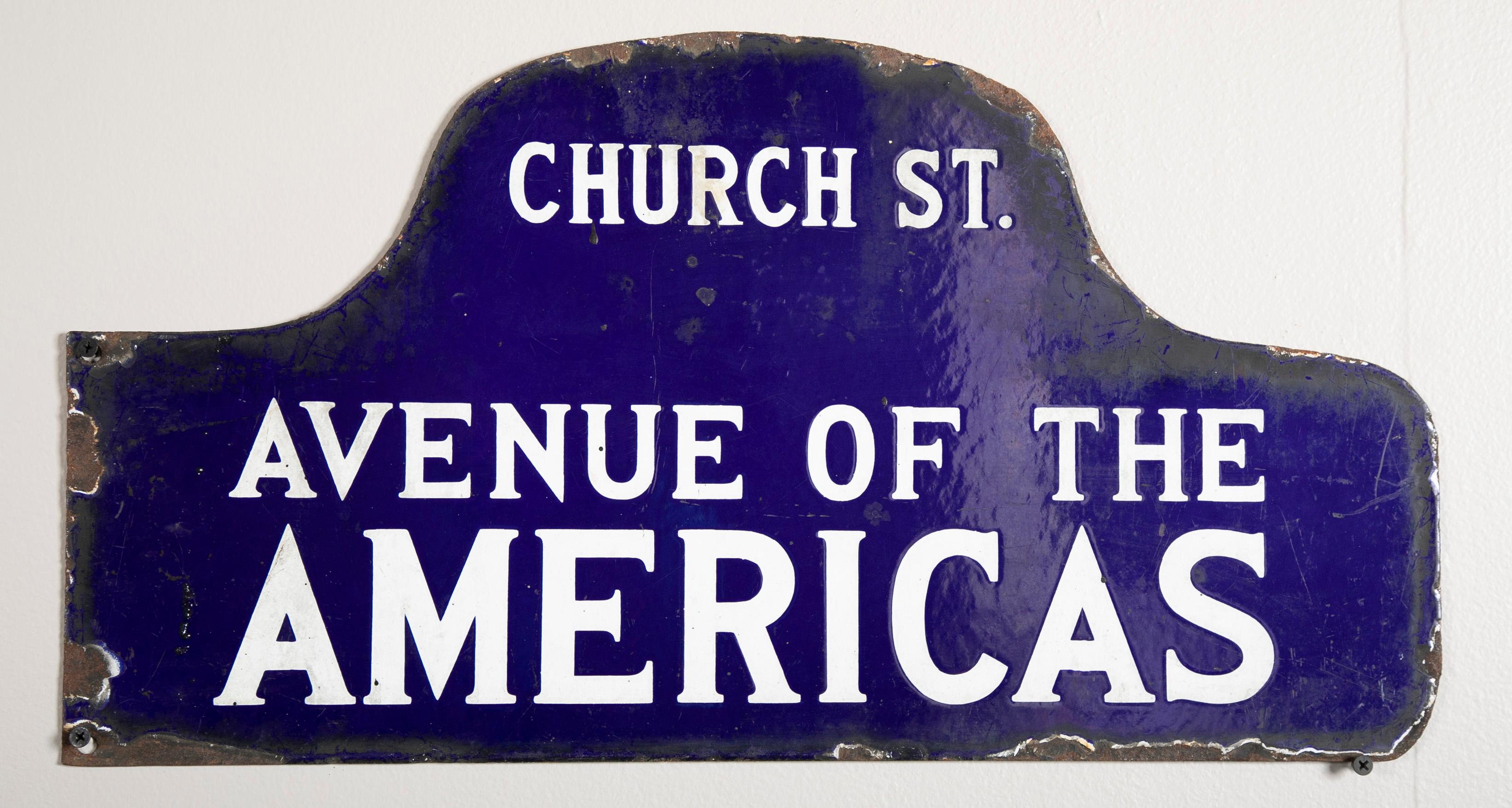 Eight NYC, New York Porcelain over Metal Enamel Street Signs For Sale 1