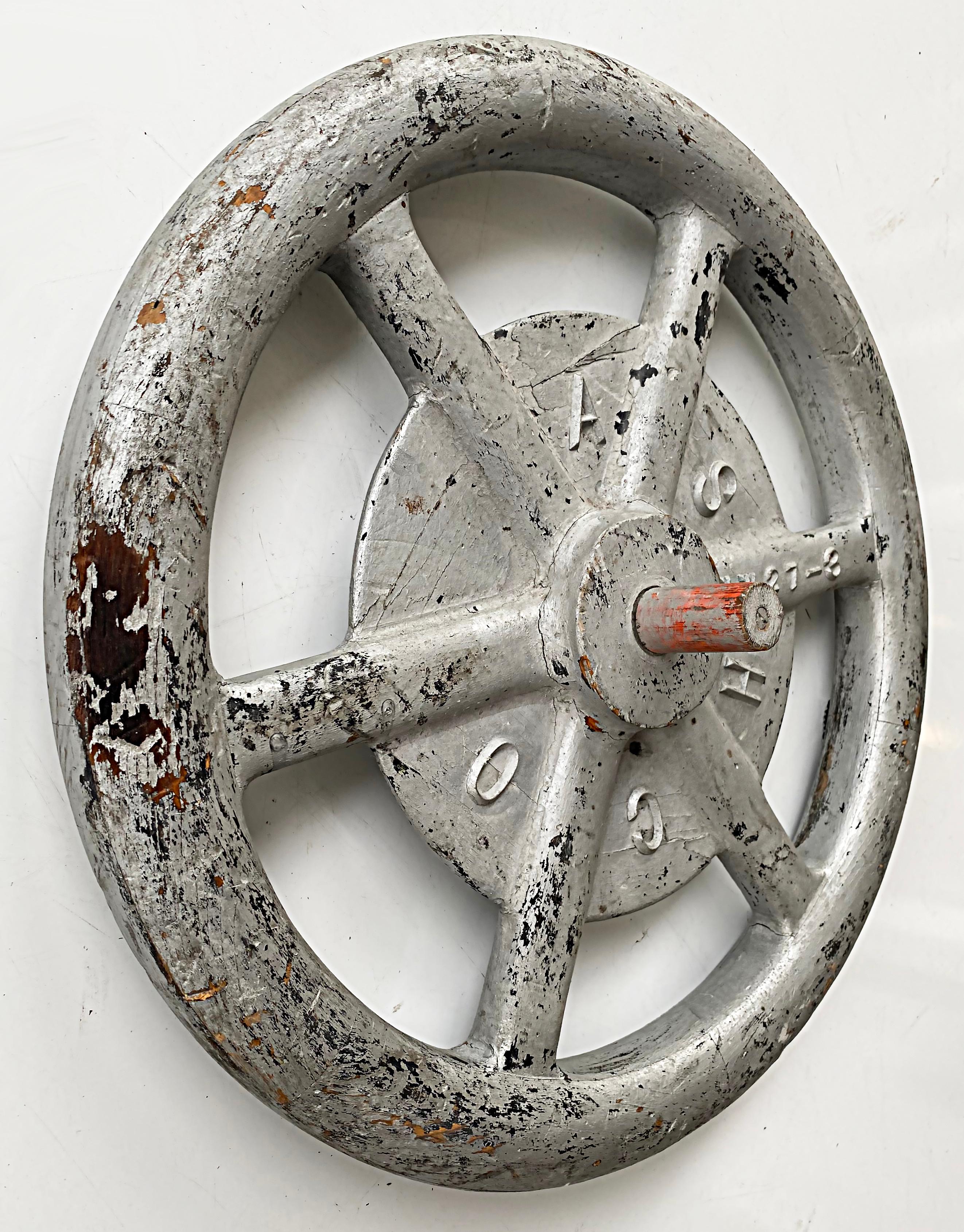 Eight Painted Industrial Molds Cog Wheels Wall Sculptures  For Sale 8