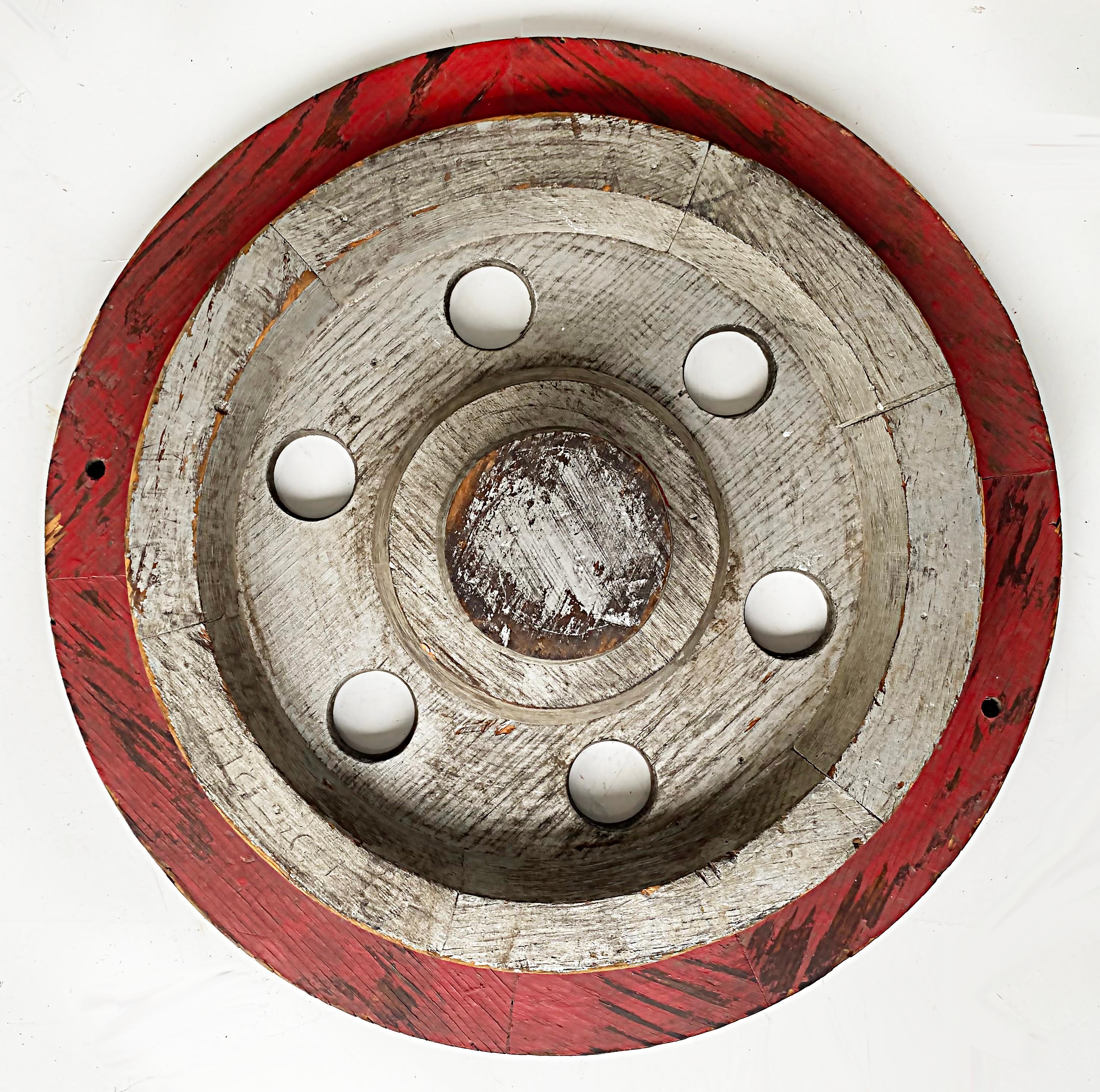 Eight Painted Industrial Molds Cog Wheels Wall Sculptures  For Sale 1