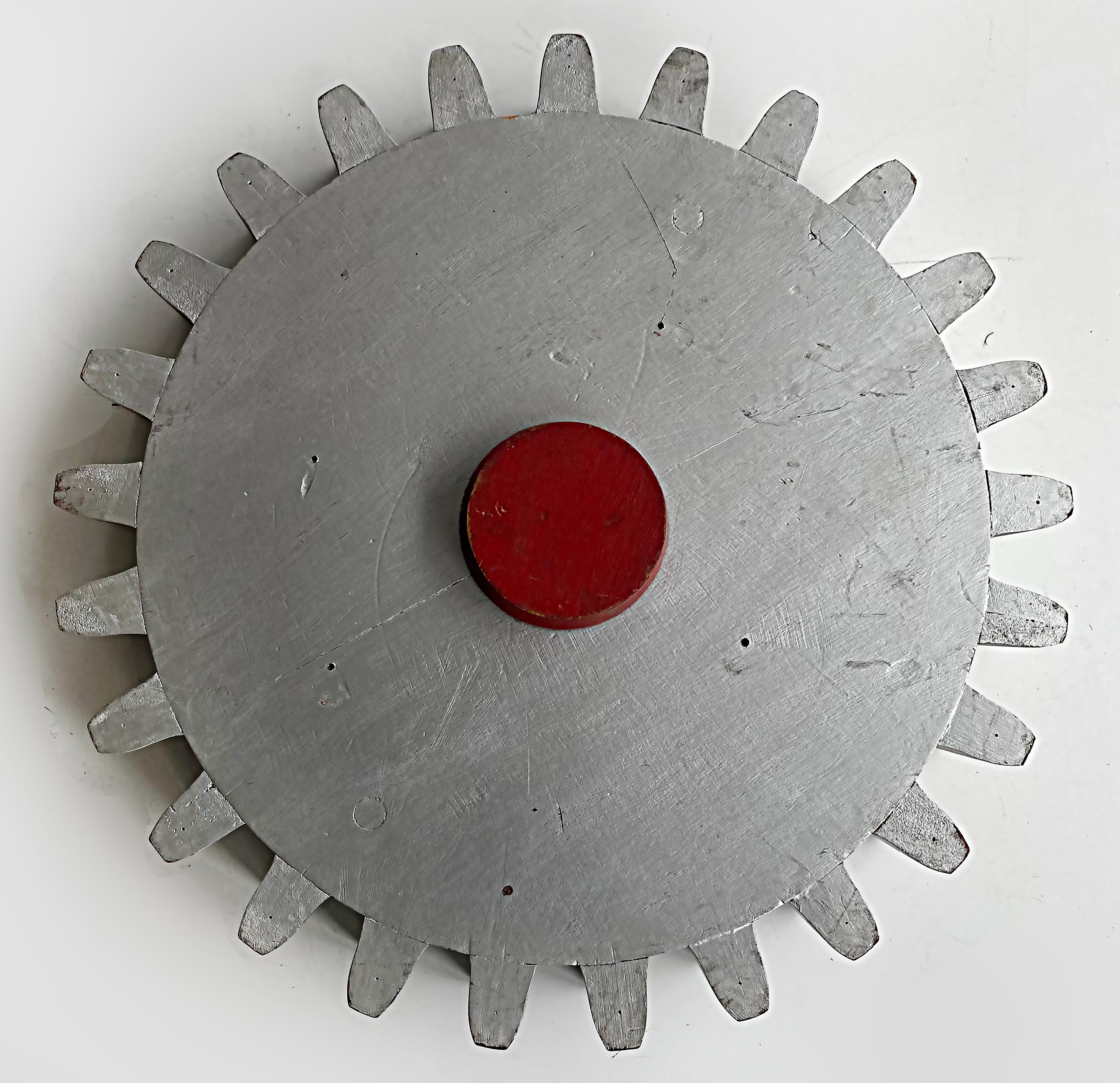 Eight Painted Industrial Molds Cog Wheels Wall Sculptures  For Sale 2