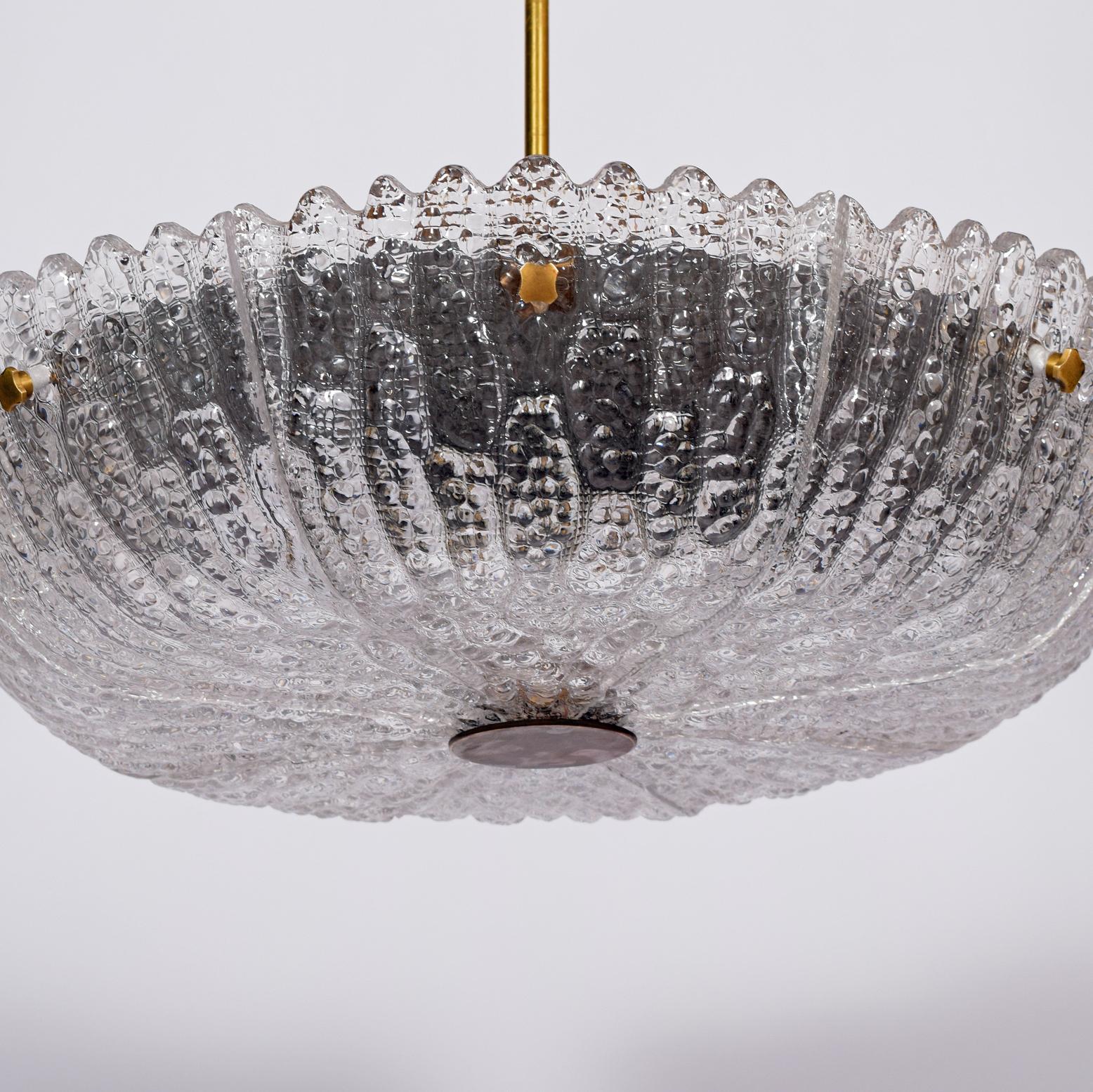 Scandinavian Modern Eight-Panel Pendant Lamp by Carl Fagerlund for Orrefors