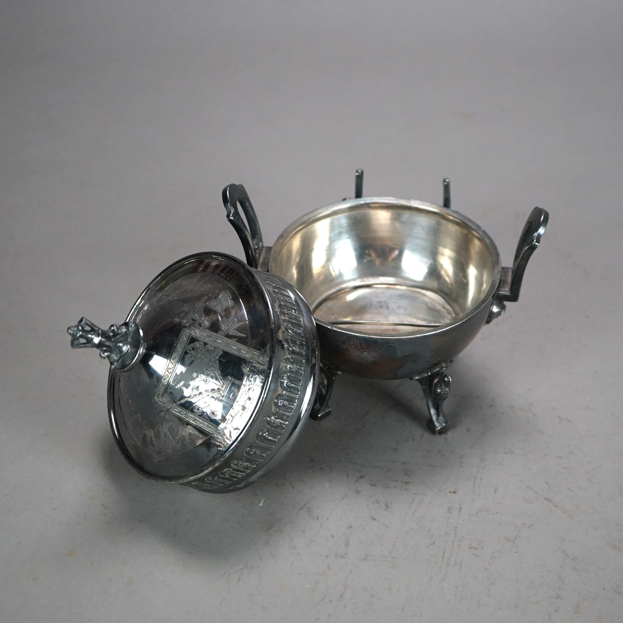 Servizio da tè antico egiziano in argento placcato in otto pezzi C1890 in vendita 5