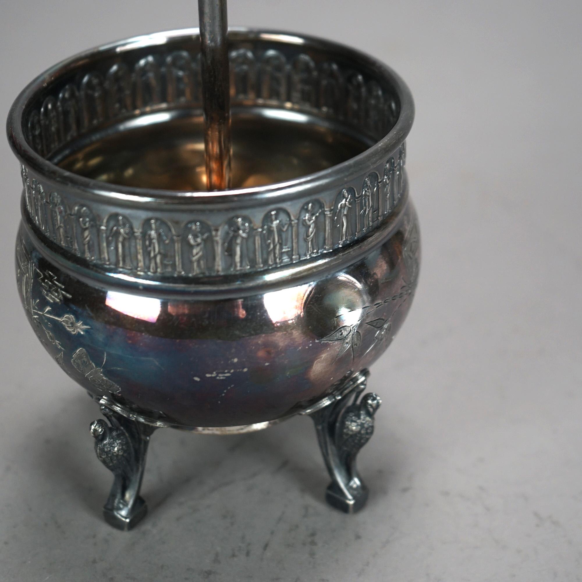Placcato argento Servizio da tè antico egiziano in argento placcato in otto pezzi C1890 in vendita