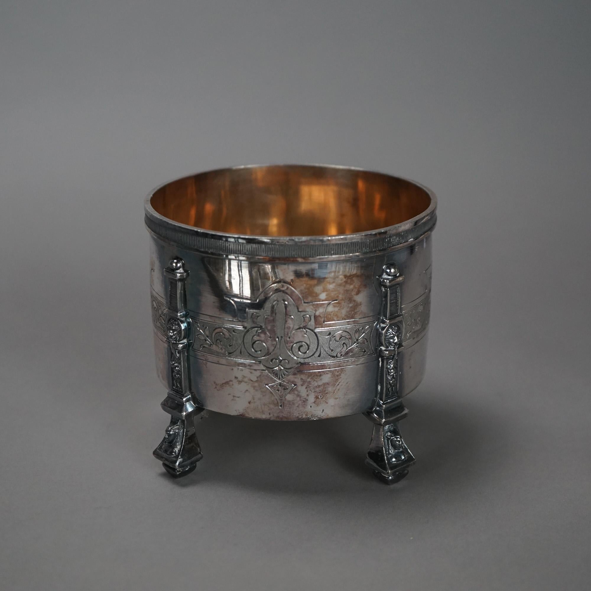 Servizio da tè antico in argento placcato in otto pezzi C1890 in vendita 11
