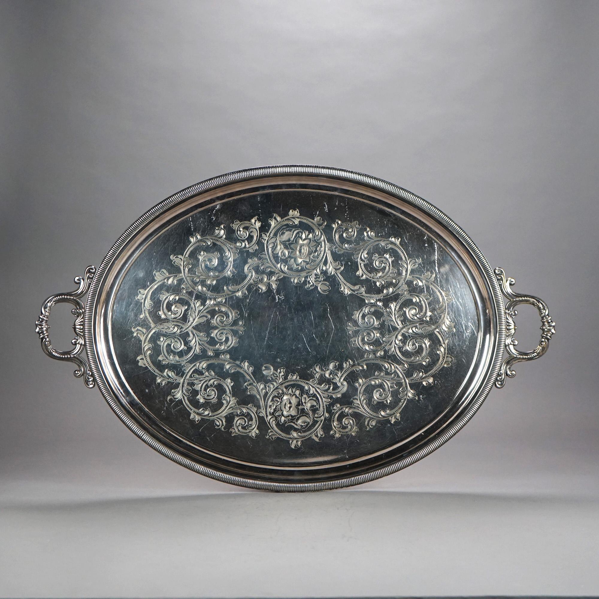 XIX secolo Servizio da tè antico in argento placcato in otto pezzi C1890 in vendita