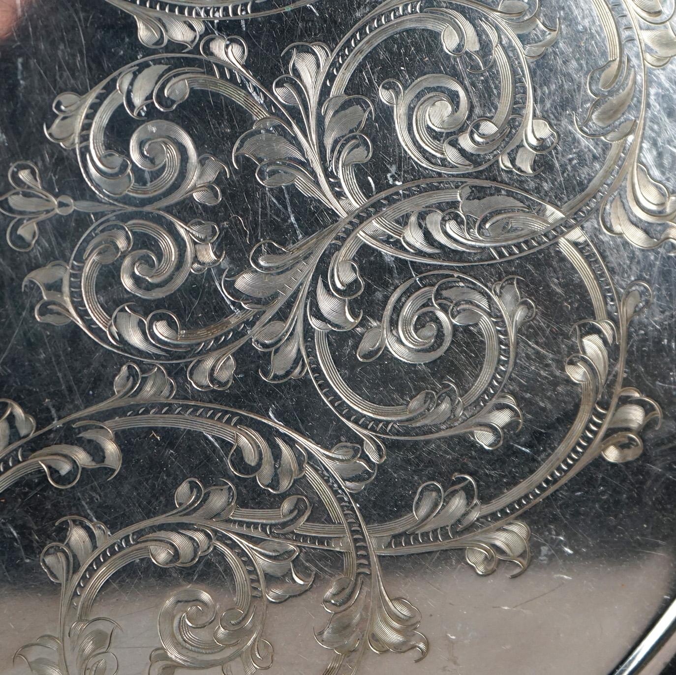Placcato argento Servizio da tè antico in argento placcato in otto pezzi C1890 in vendita