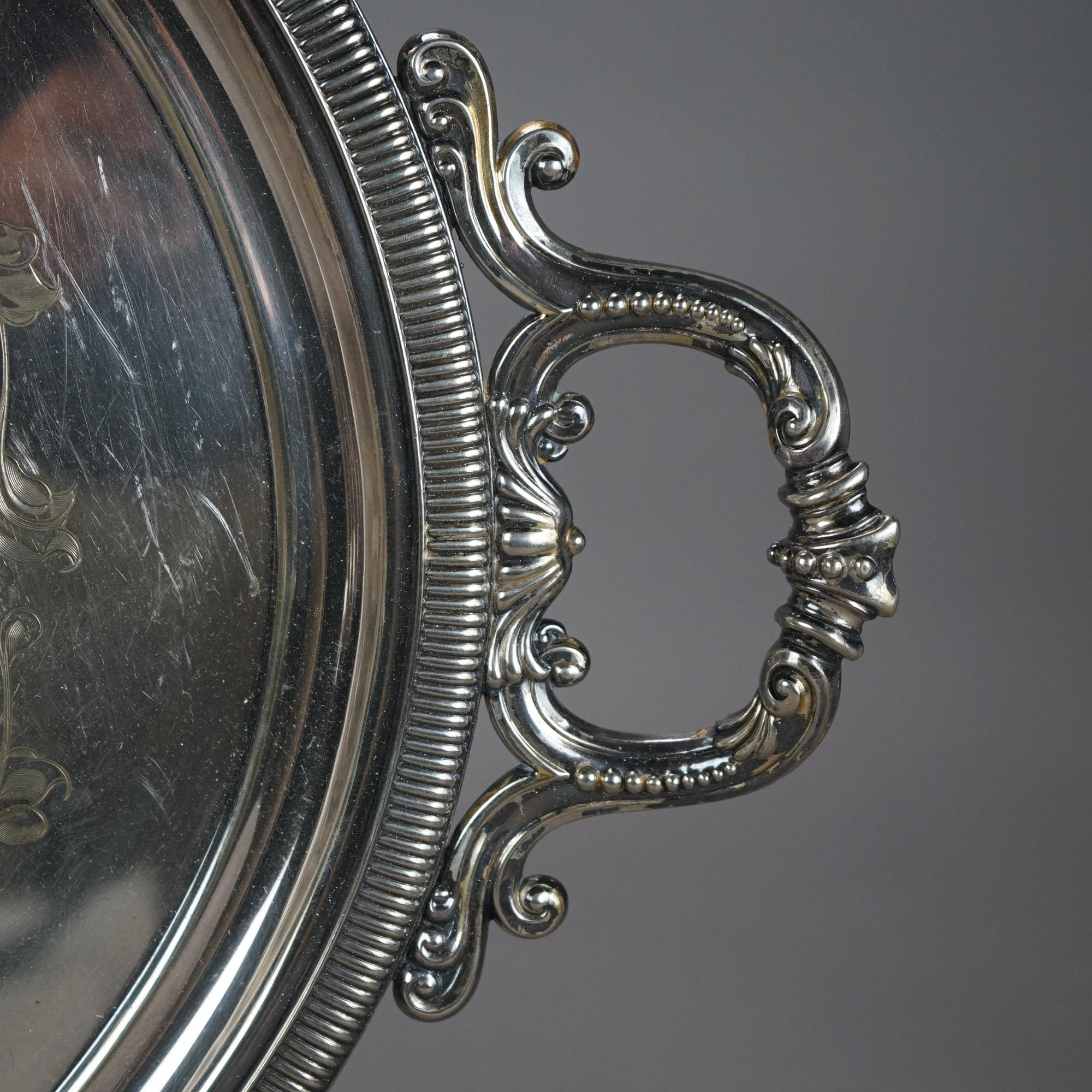 Servizio da tè antico in argento placcato in otto pezzi C1890 in vendita 1