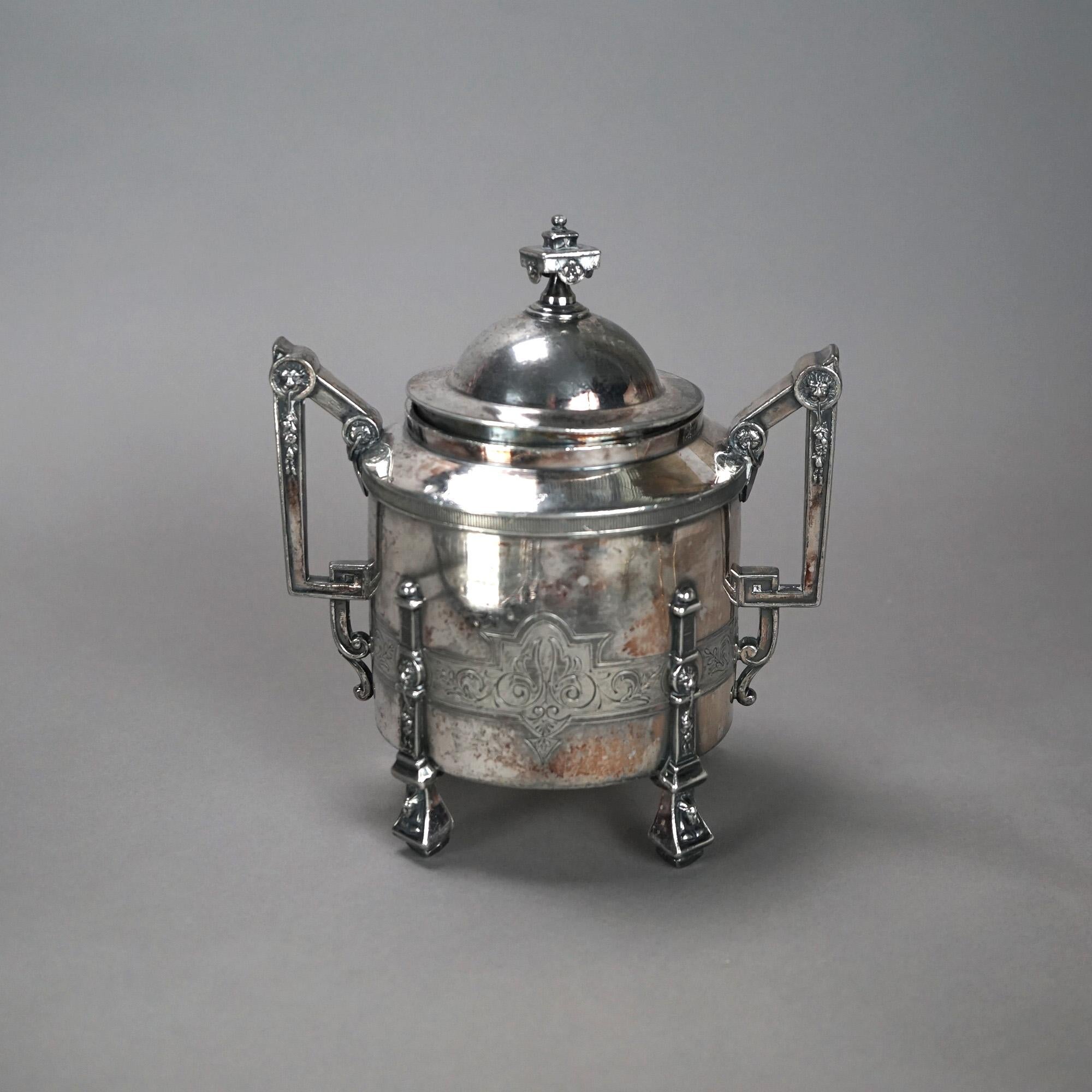 Servizio da tè antico in argento placcato in otto pezzi C1890 in vendita 4