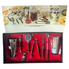 Used Eight Piece Barware Set, 1971 Unused Condition