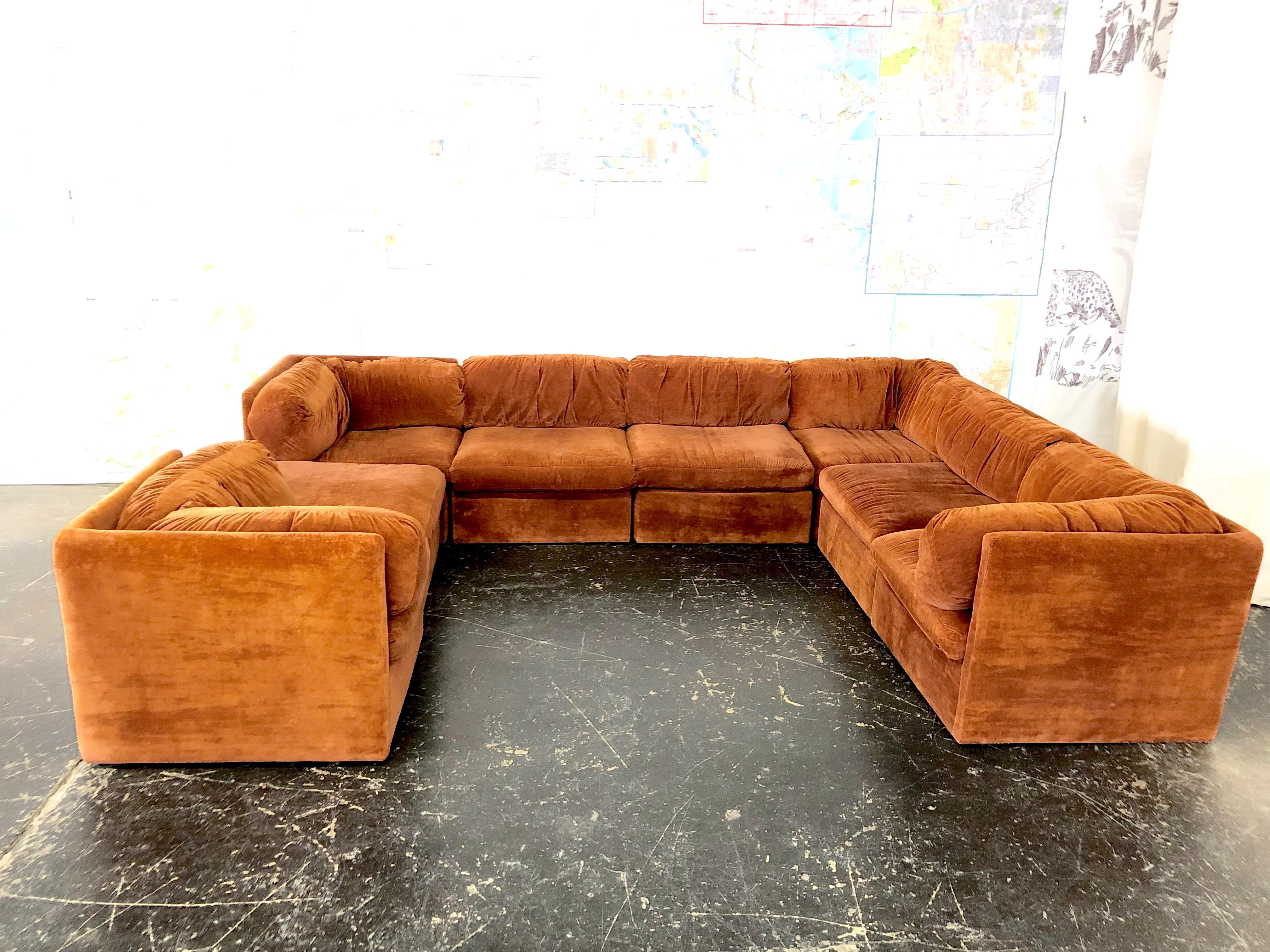 Achtteiliges modulares Sofa von Milo Baughman für Thayer Coggin (Moderne der Mitte des Jahrhunderts)