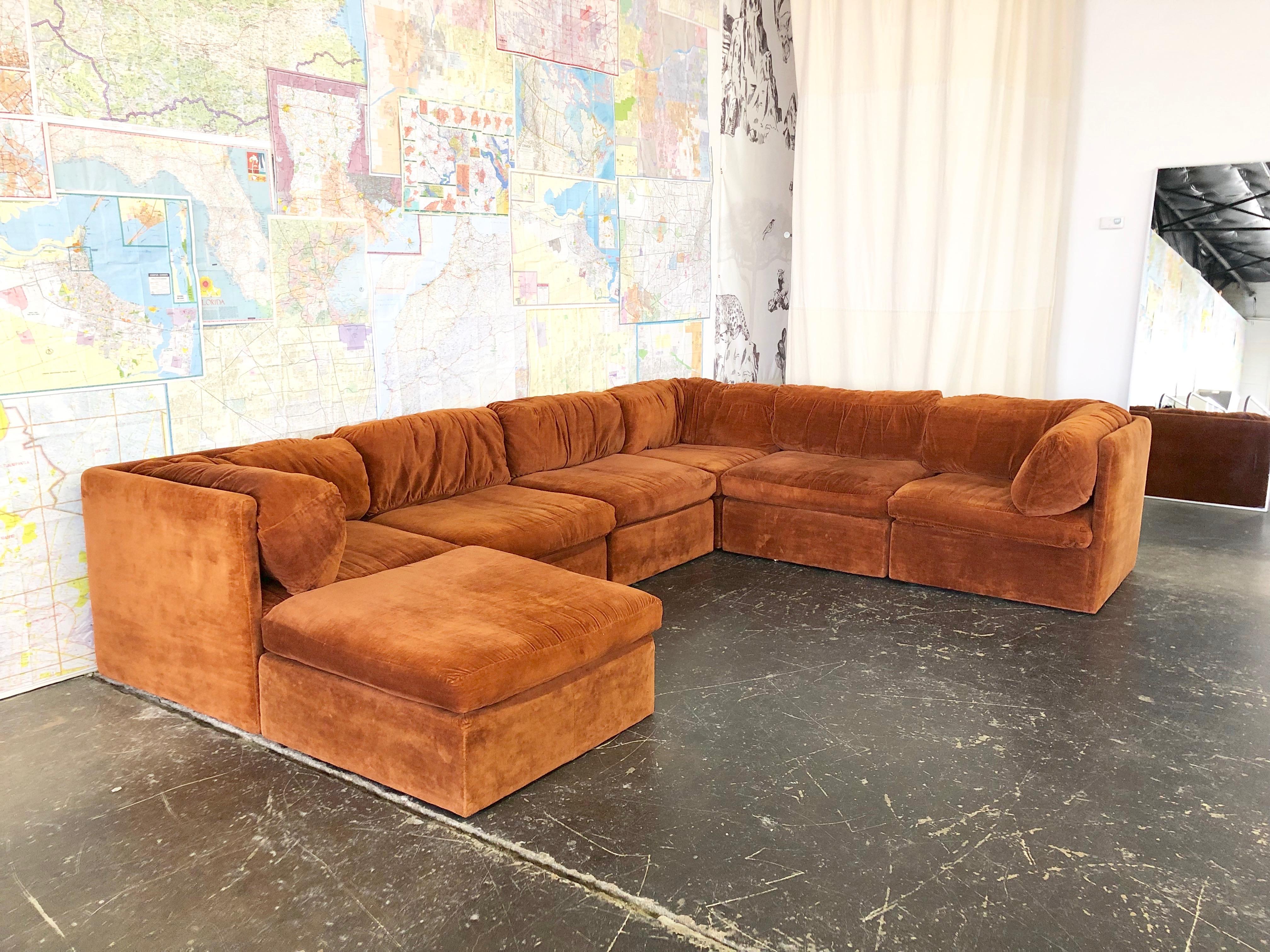 Achtteiliges modulares Sofa von Milo Baughman für Thayer Coggin 1