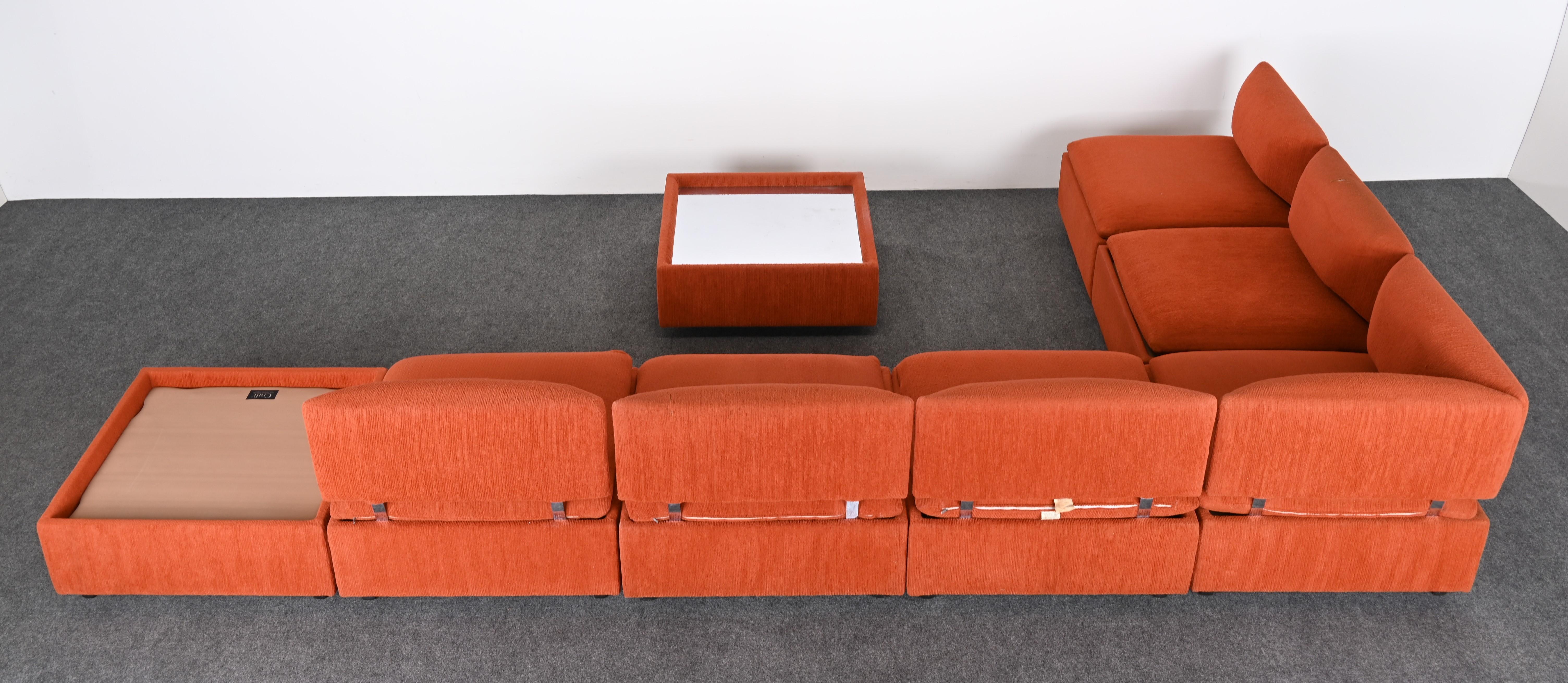 Eight Piece Sectional Sofa by Adrian Pearsall for Craft, 1970s 11