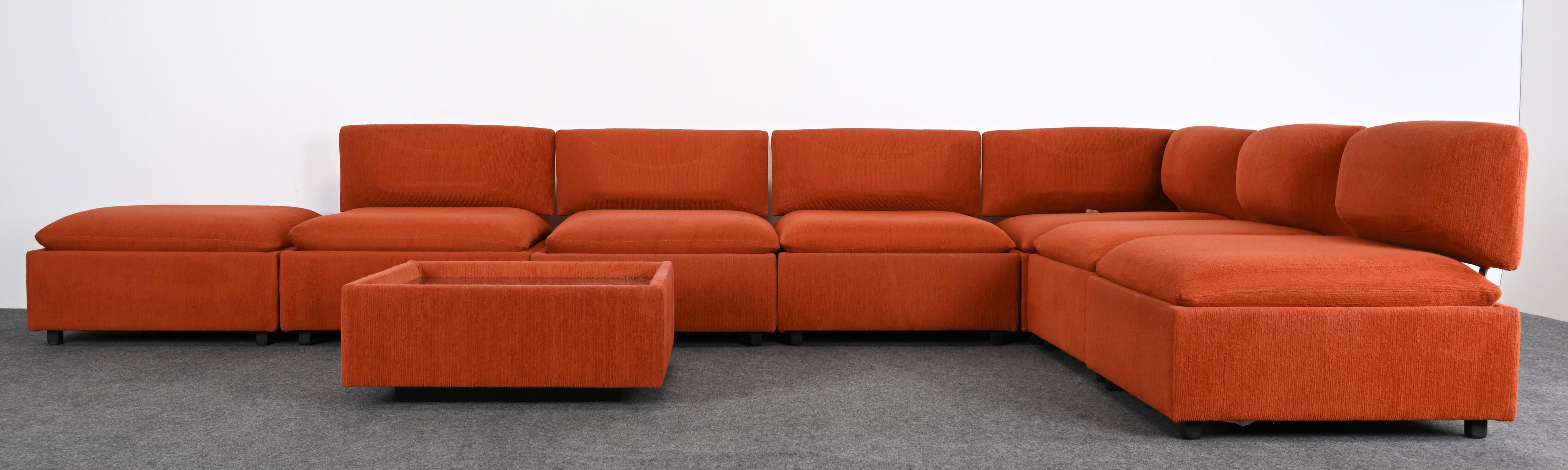 American Eight Piece Sectional Sofa by Adrian Pearsall for Craft, 1970s