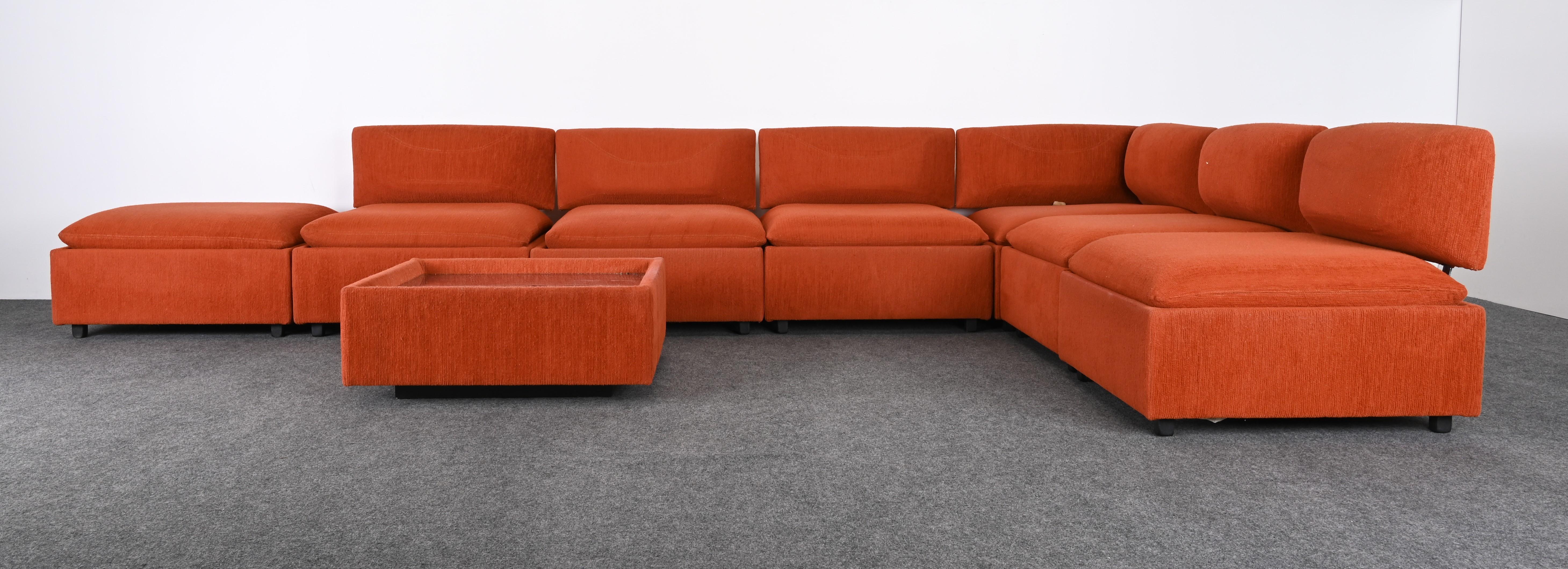Late 20th Century Eight Piece Sectional Sofa by Adrian Pearsall for Craft, 1970s