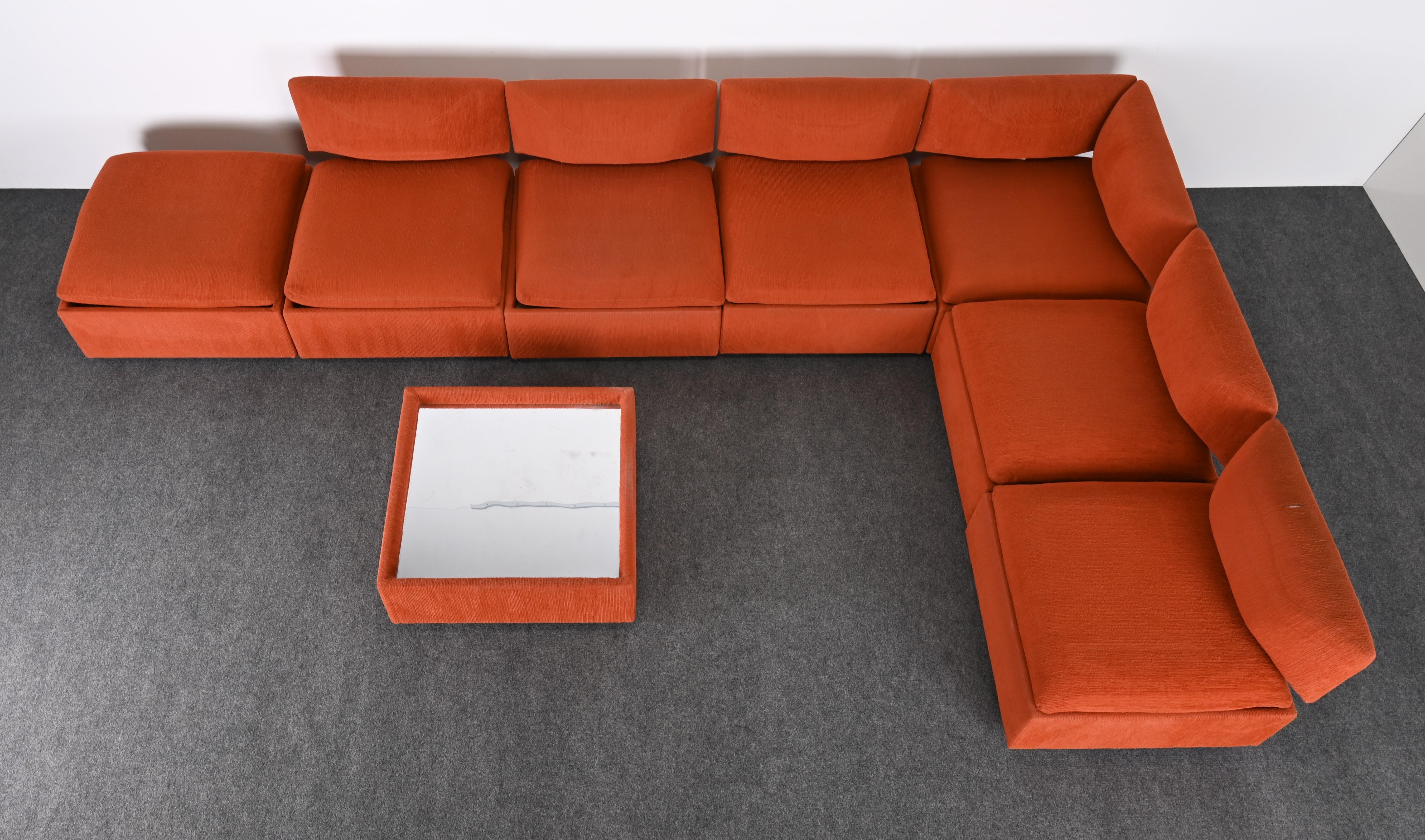 Eight Piece Sectional Sofa by Adrian Pearsall for Craft, 1970s 1