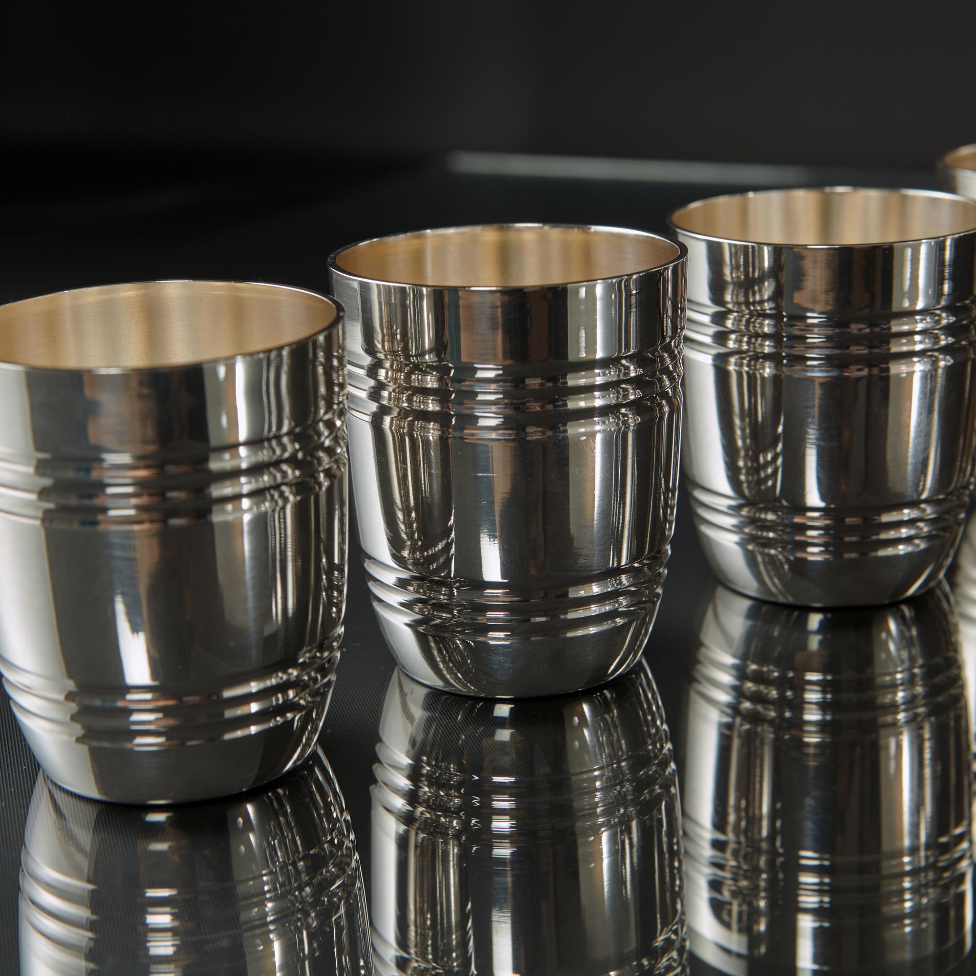 Mid-20th Century Eight piece silver-plated cocktail set