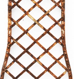 Eight Pieces of Reclaimed Wrought Iron Garden Trellis or Balustrade