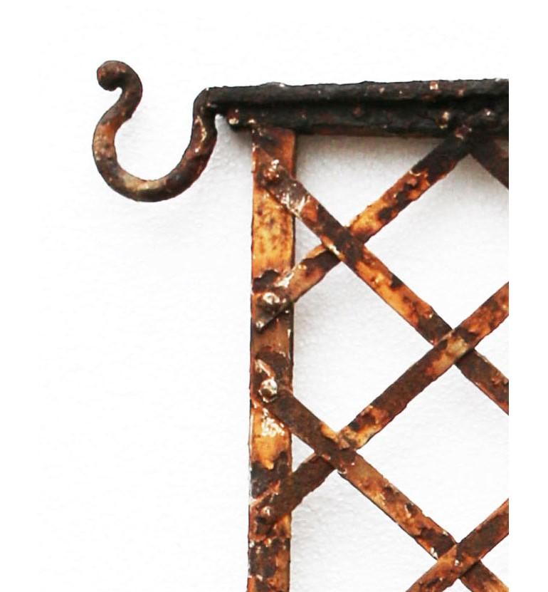 20th Century Eight Pieces of Reclaimed Wrought Iron Garden Trellis or Balustrade For Sale