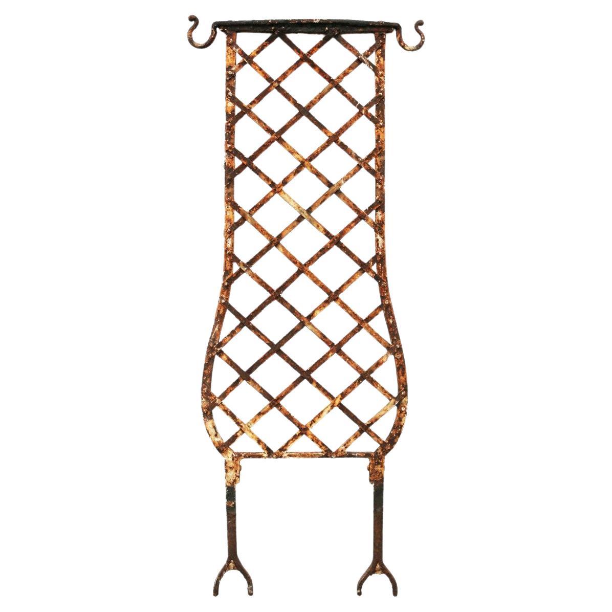 Eight Pieces of Reclaimed Wrought Iron Garden Trellis or Balustrade