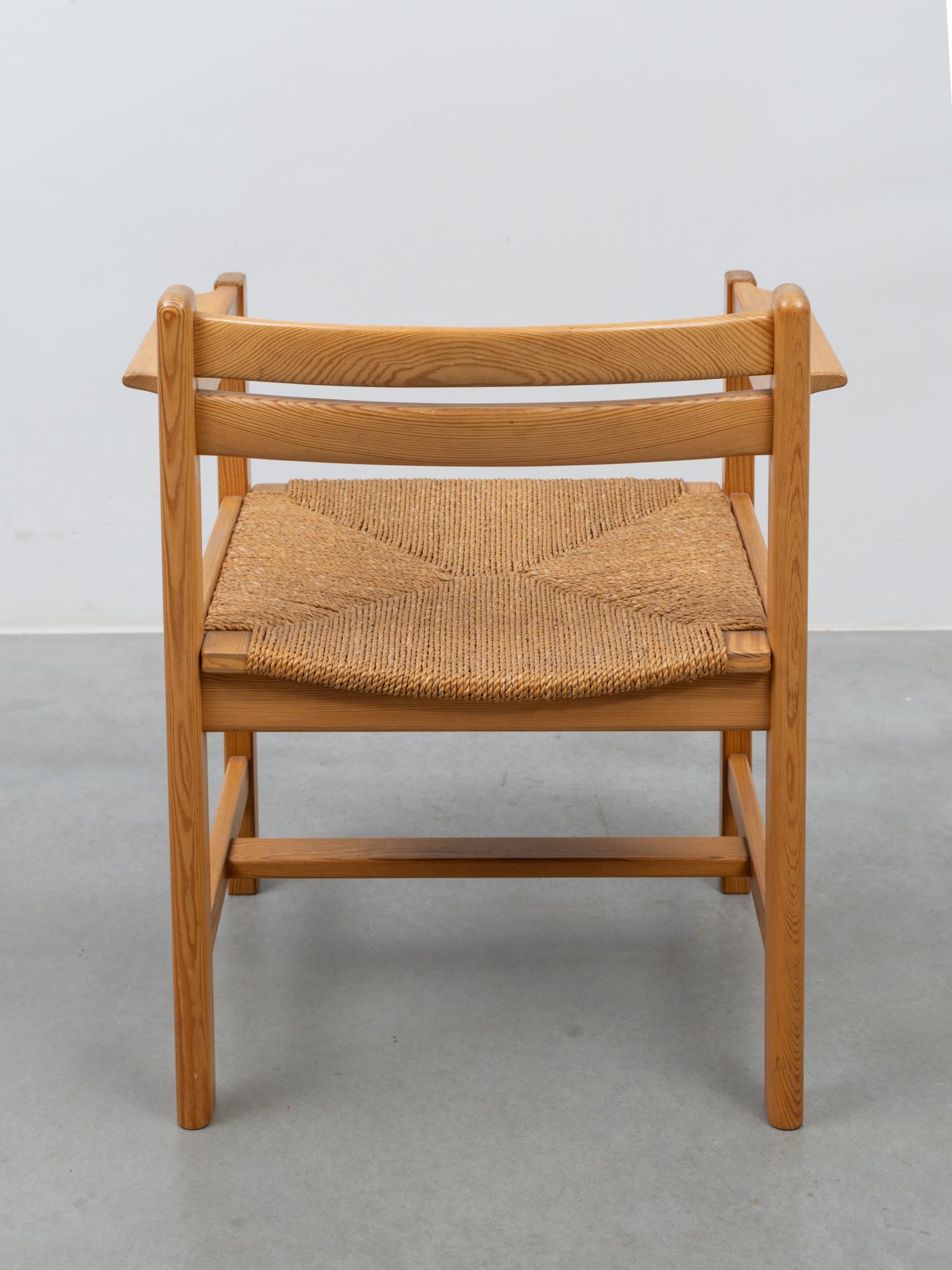 Late 20th Century Eight Pine Arm Chairs by Børge Mogensen for AB Karl Andersson & Söner Sweden For Sale