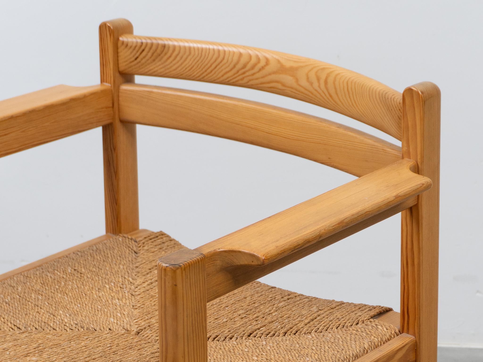 Eight Pine Arm Chairs by Børge Mogensen for AB Karl Andersson & Söner Sweden For Sale 1