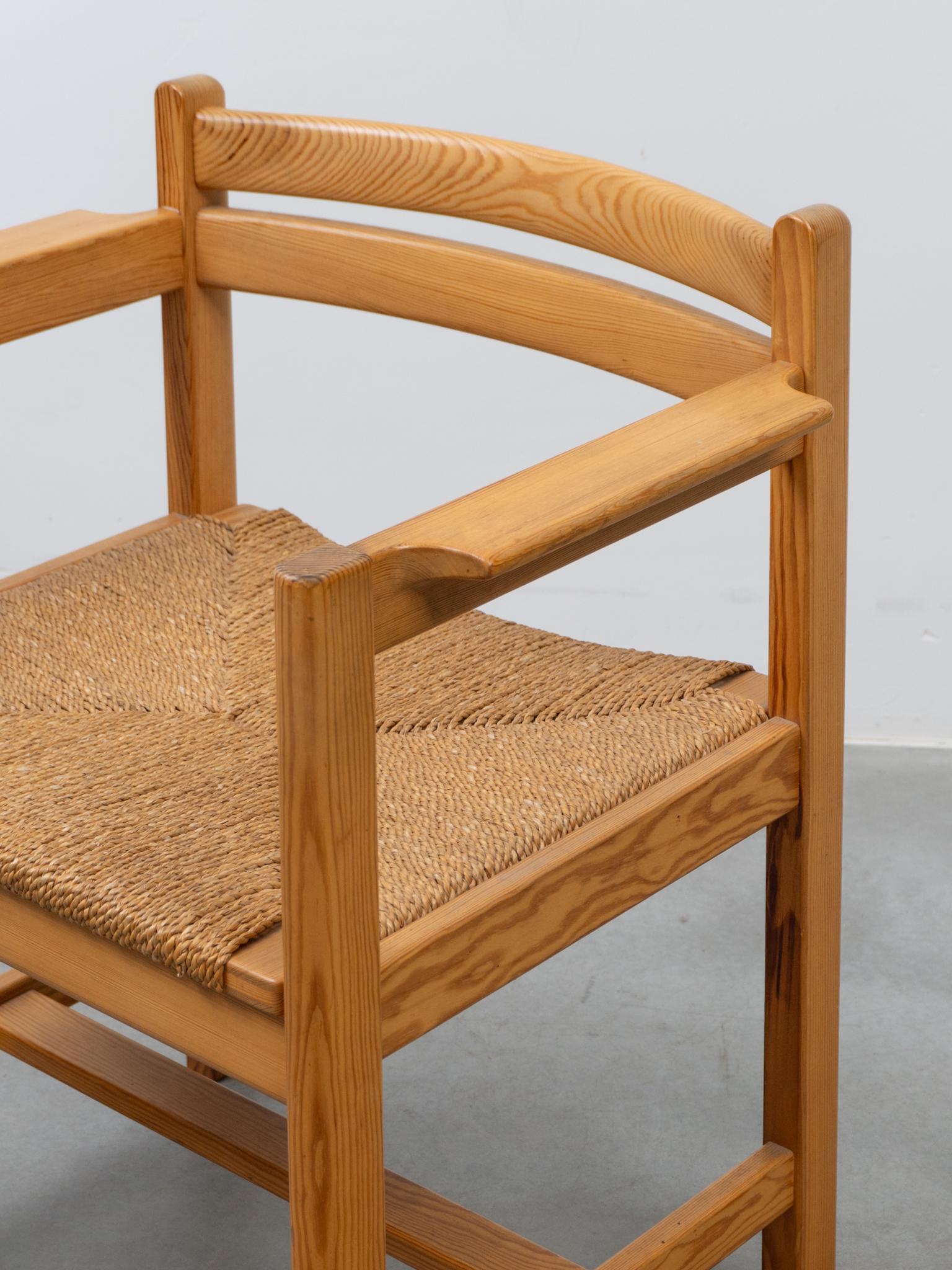 Eight Pine Arm Chairs by Børge Mogensen for AB Karl Andersson & Söner Sweden For Sale 2
