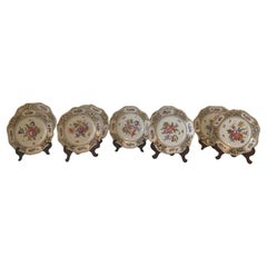 Eight plates by dresden manufactory porcelain