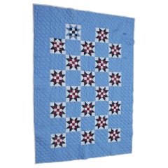 Vintage Eight Point Star & Nine Patch Quilt