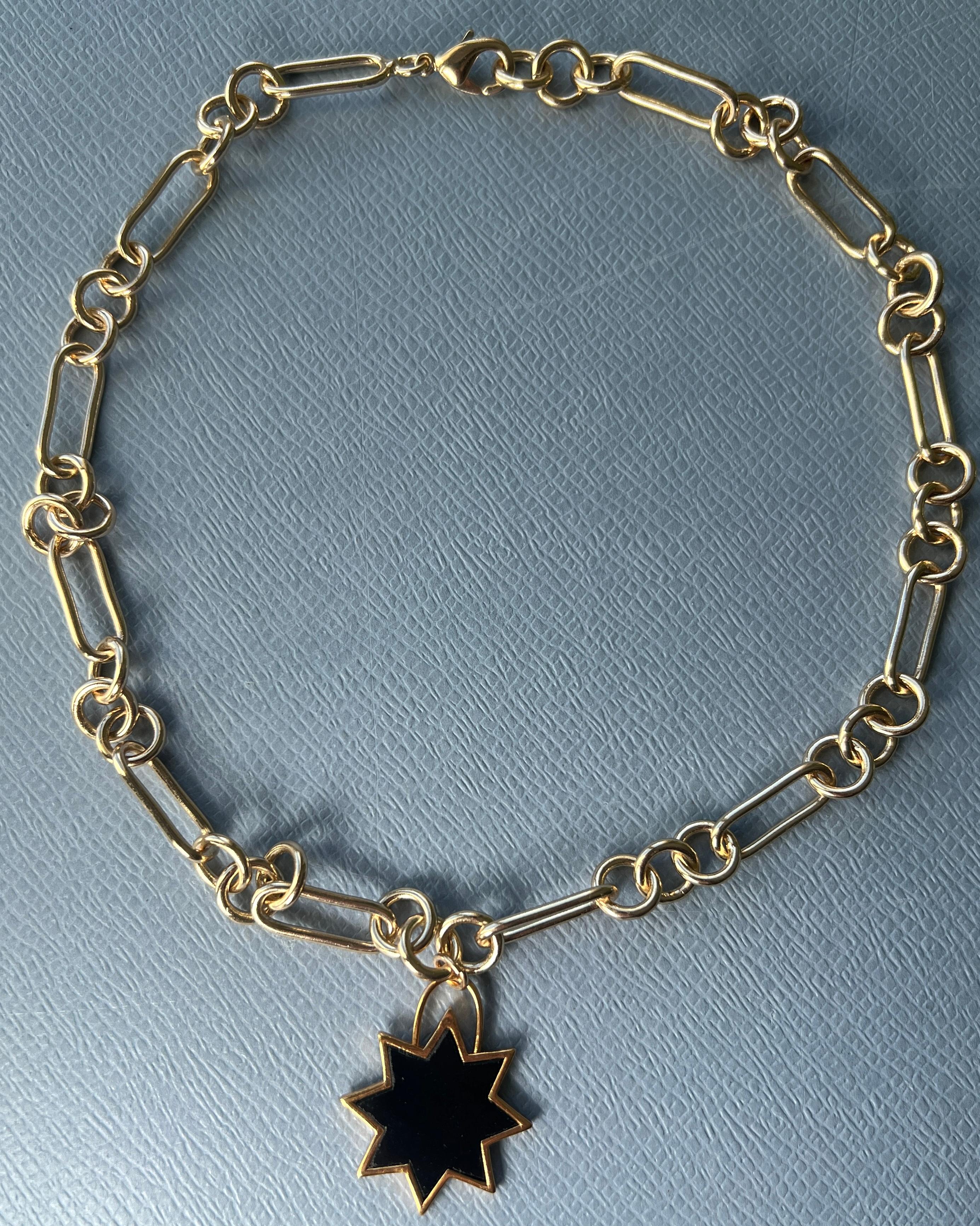Contemporaneo Collana Choker a catena Star in vendita