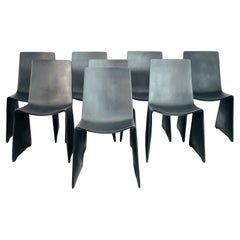 Eight "Positano" Black Foundry Dining Chairs by Patrick Naggar for Ralph Pucci