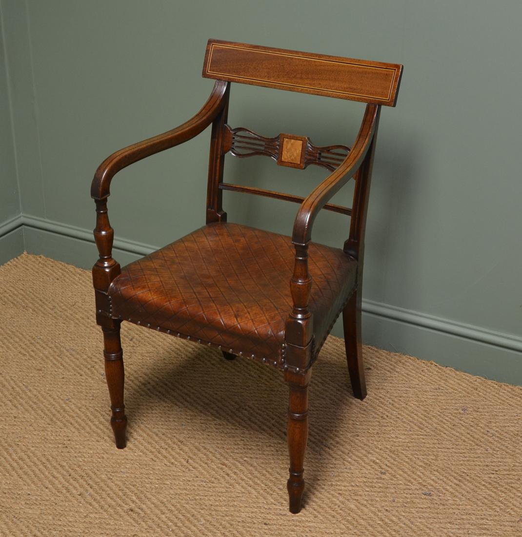 Eight Regency Antique Mahogany Dining Chairs For Sale 5