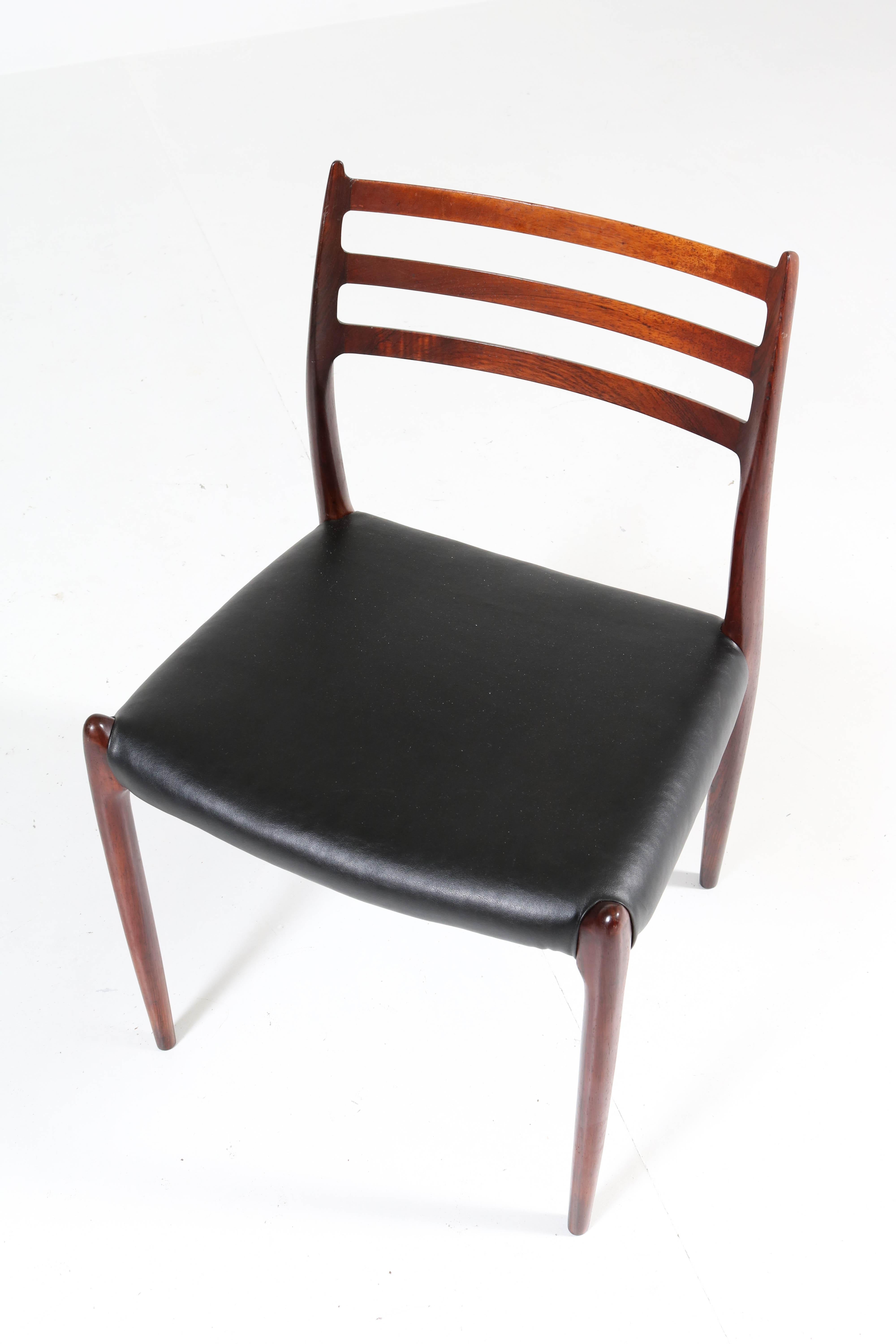 Eight Rosewood Model 78 Chairs by Niels O. Møller for J.L. Møllers, 1954 3