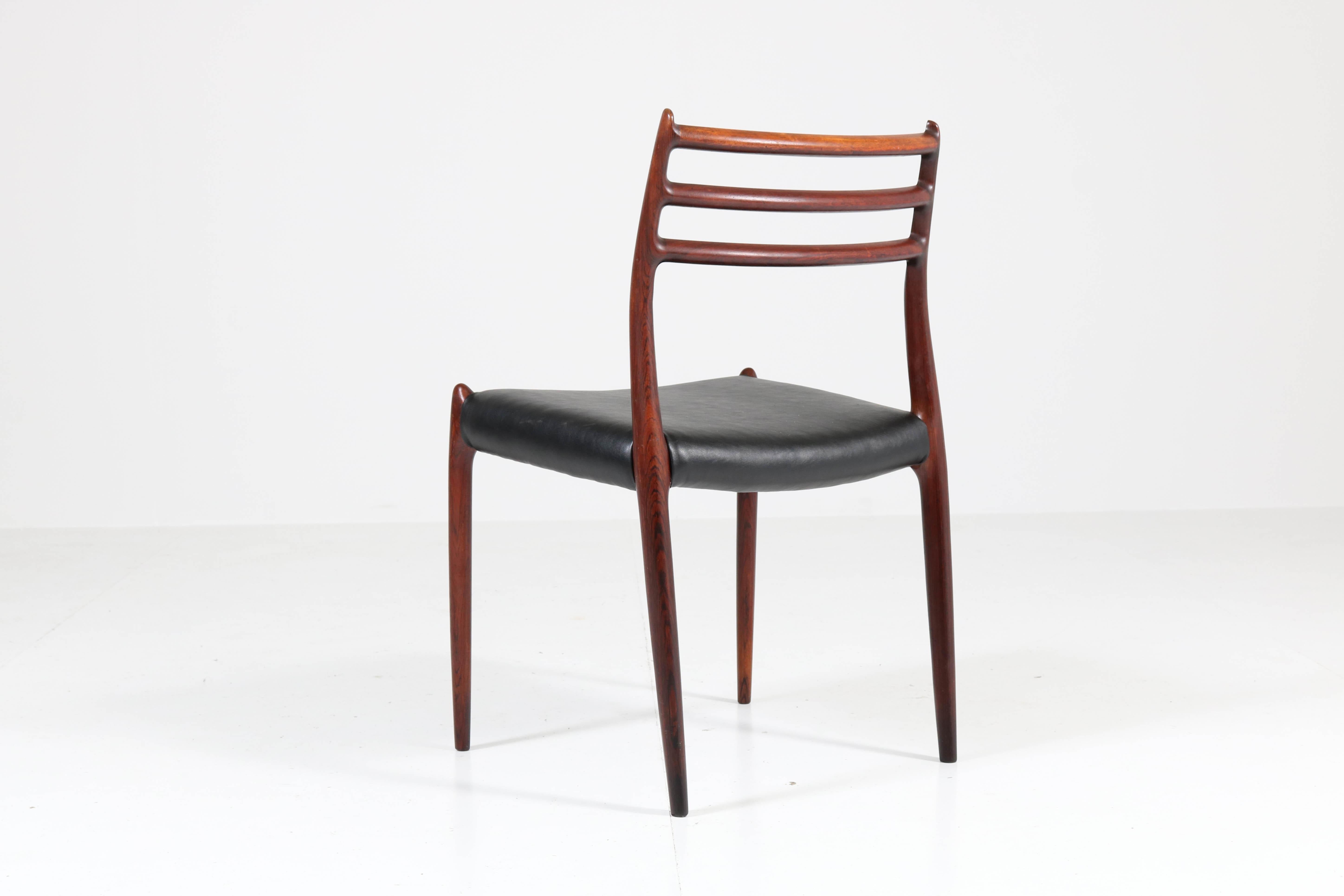 Eight Rosewood Model 78 Chairs by Niels O. Møller for J.L. Møllers, 1954 4