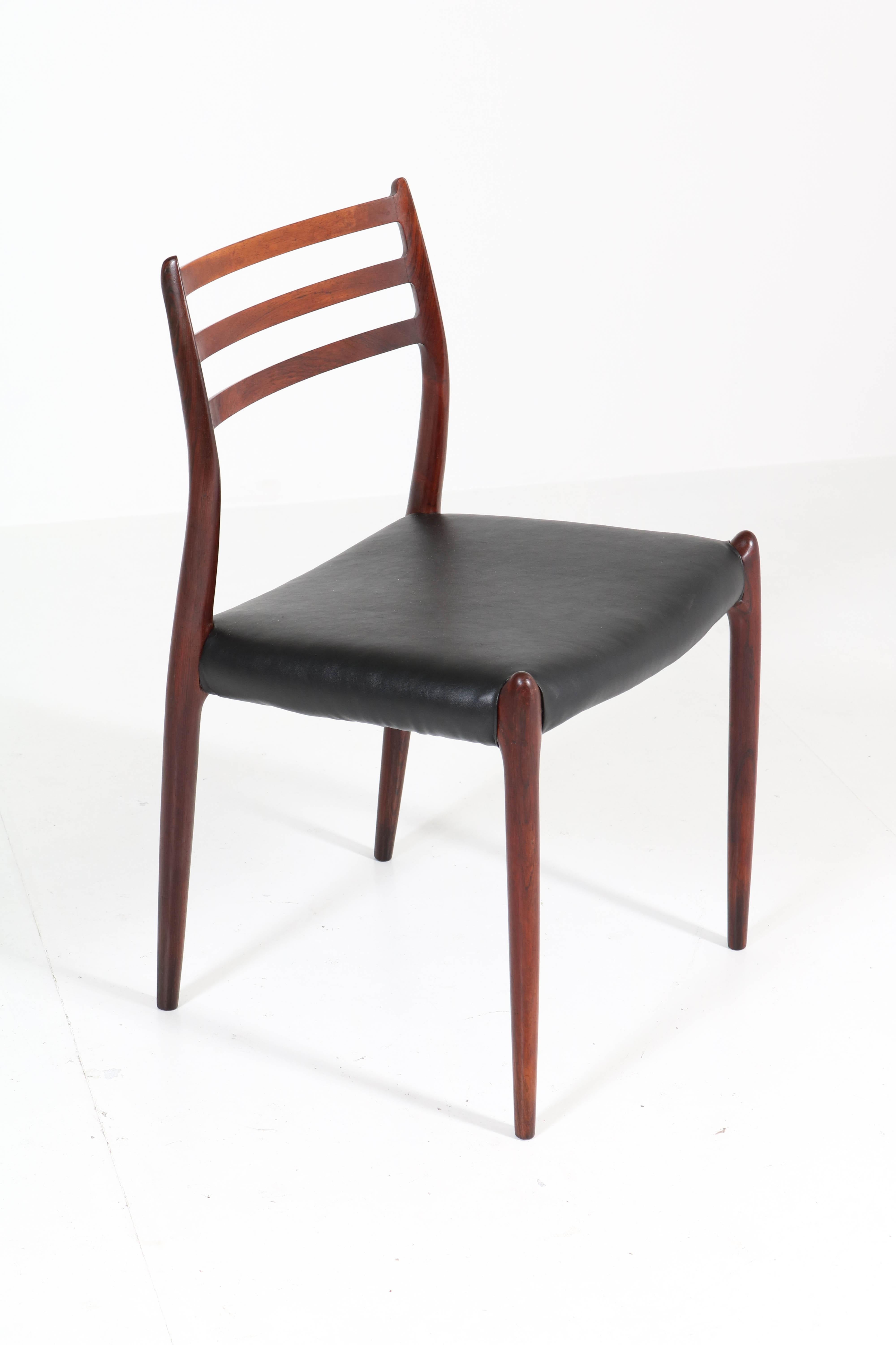 Eight Rosewood Model 78 Chairs by Niels O. Møller for J.L. Møllers, 1954 In Good Condition In Amsterdam, NL
