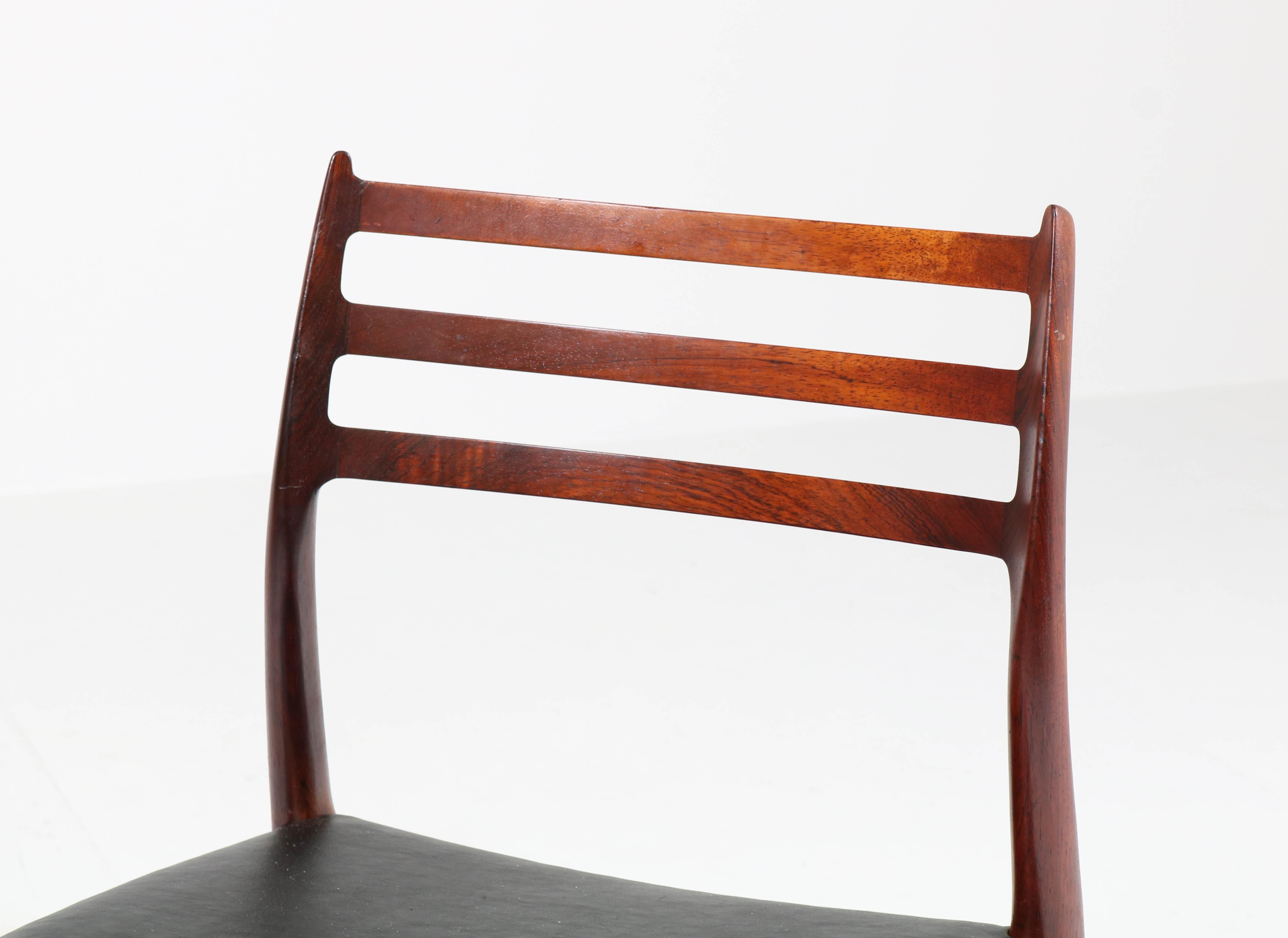 Eight Rosewood Model 78 Chairs by Niels O. Møller for J.L. Møllers, 1954 2