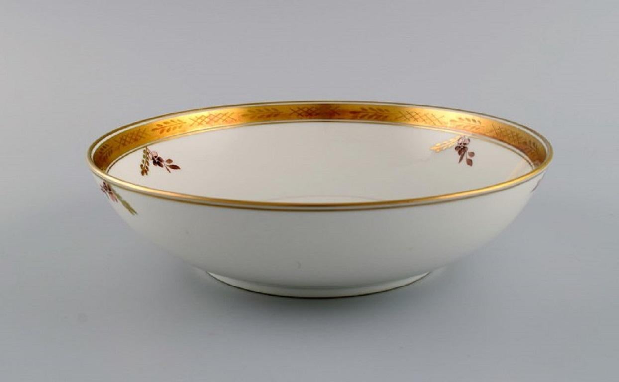 Danish Two Royal Copenhagen Golden Basket Bowls in Hand-Painted Porcelain For Sale
