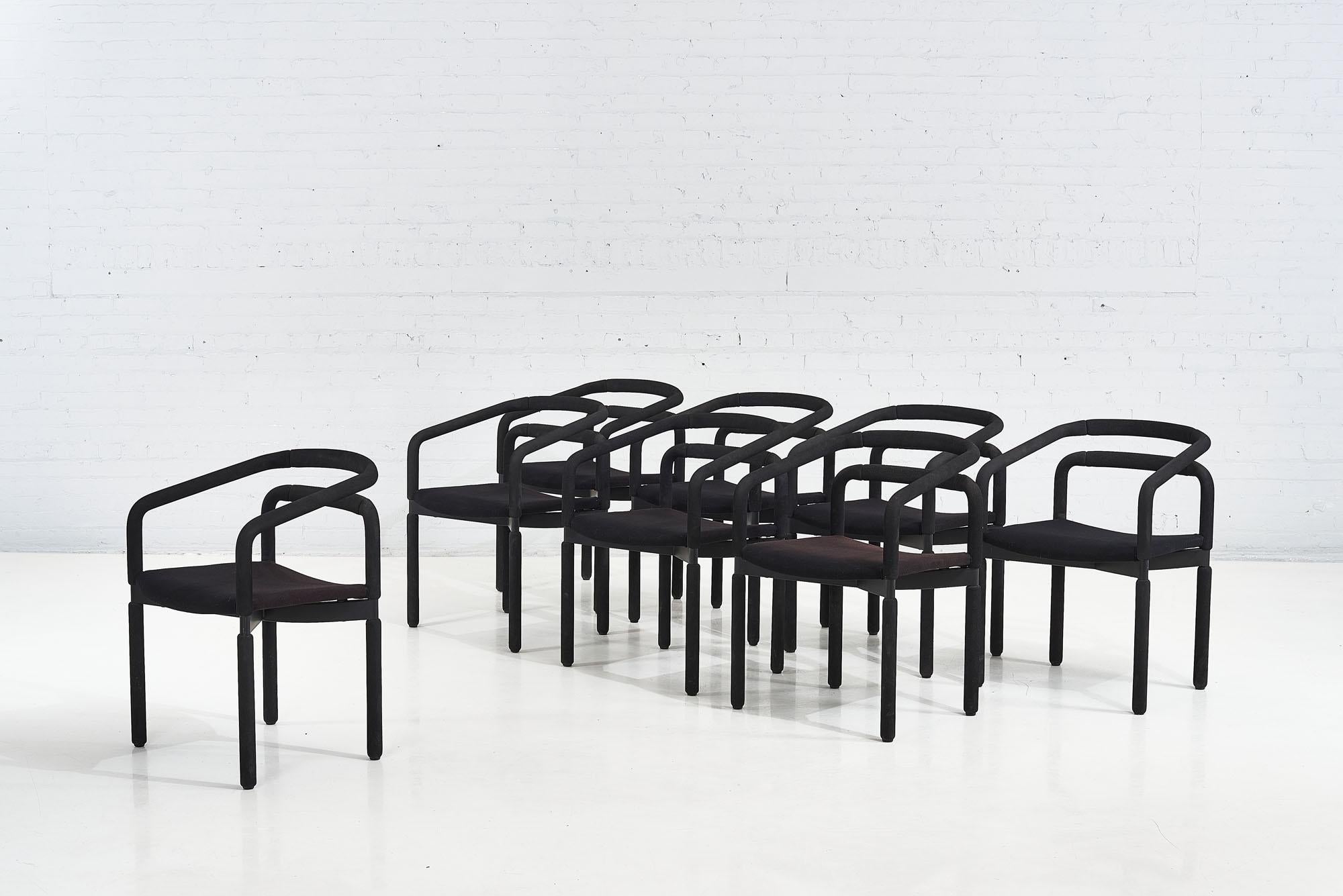 Vier „Rubber-Stühle“ für Metropolitan Furniture von Brian Kane, 1987 (Postmoderne) im Angebot