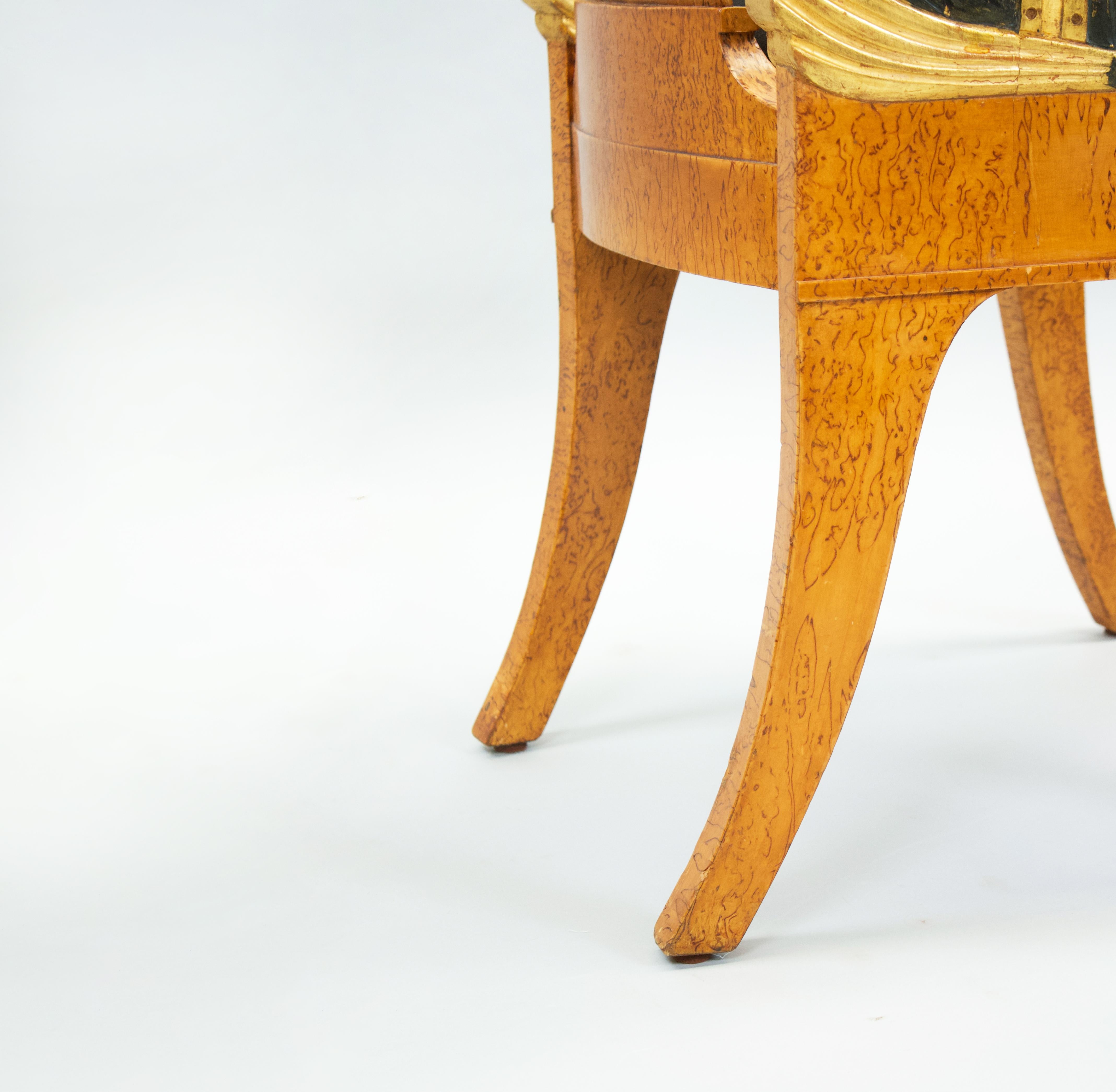 Hand-Carved Eight Russian-Style Dining Room Chairs For Sale