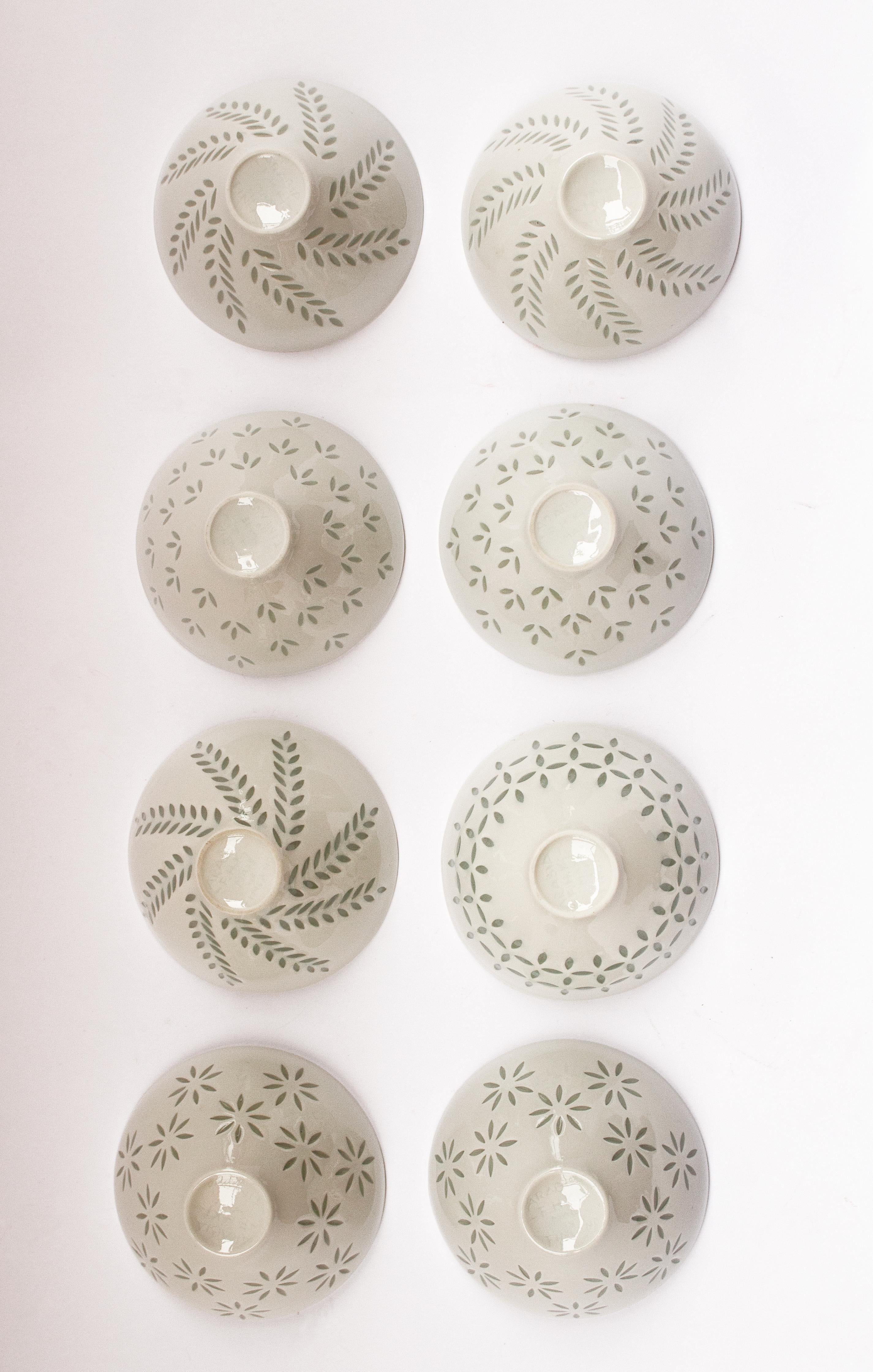 Eight Scandinavian Modern Rice Grain Bowls by Friedl Holzer-Kjellberg, Arabia For Sale 12