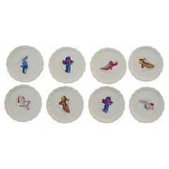 Retro Eight Serving Plates, Collection V. Guillen, Edition Charles Jourdan