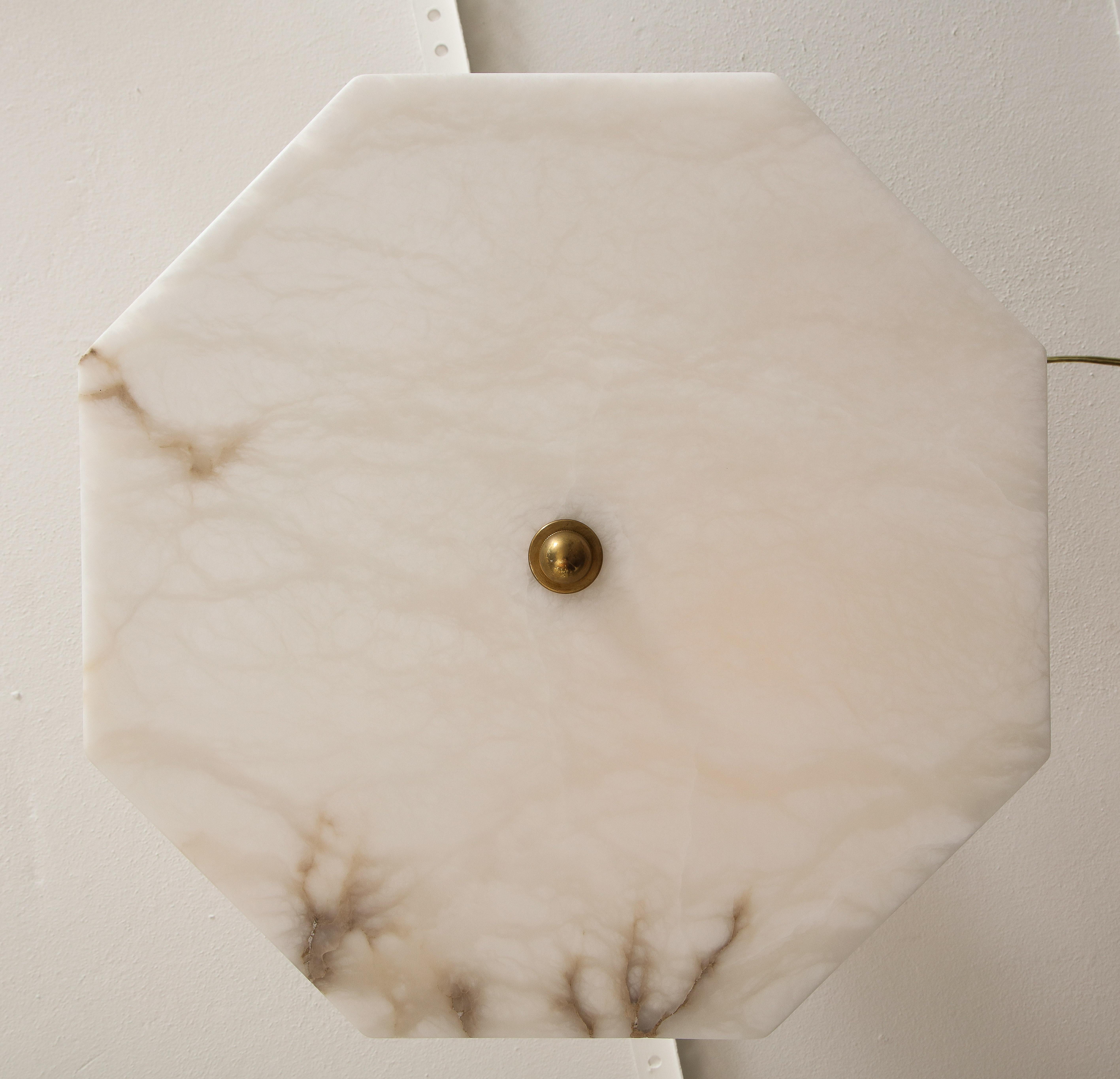 Eight-Sided Custom Alabaster Fixture For Sale 3