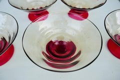 Eight small cups attributed to Napoleone Martinuzzi for Venini