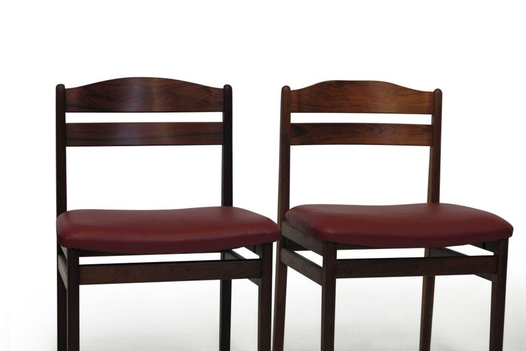 Eight Solid Rosewood Danish Dining Chairs For Sale at 1stDibs
