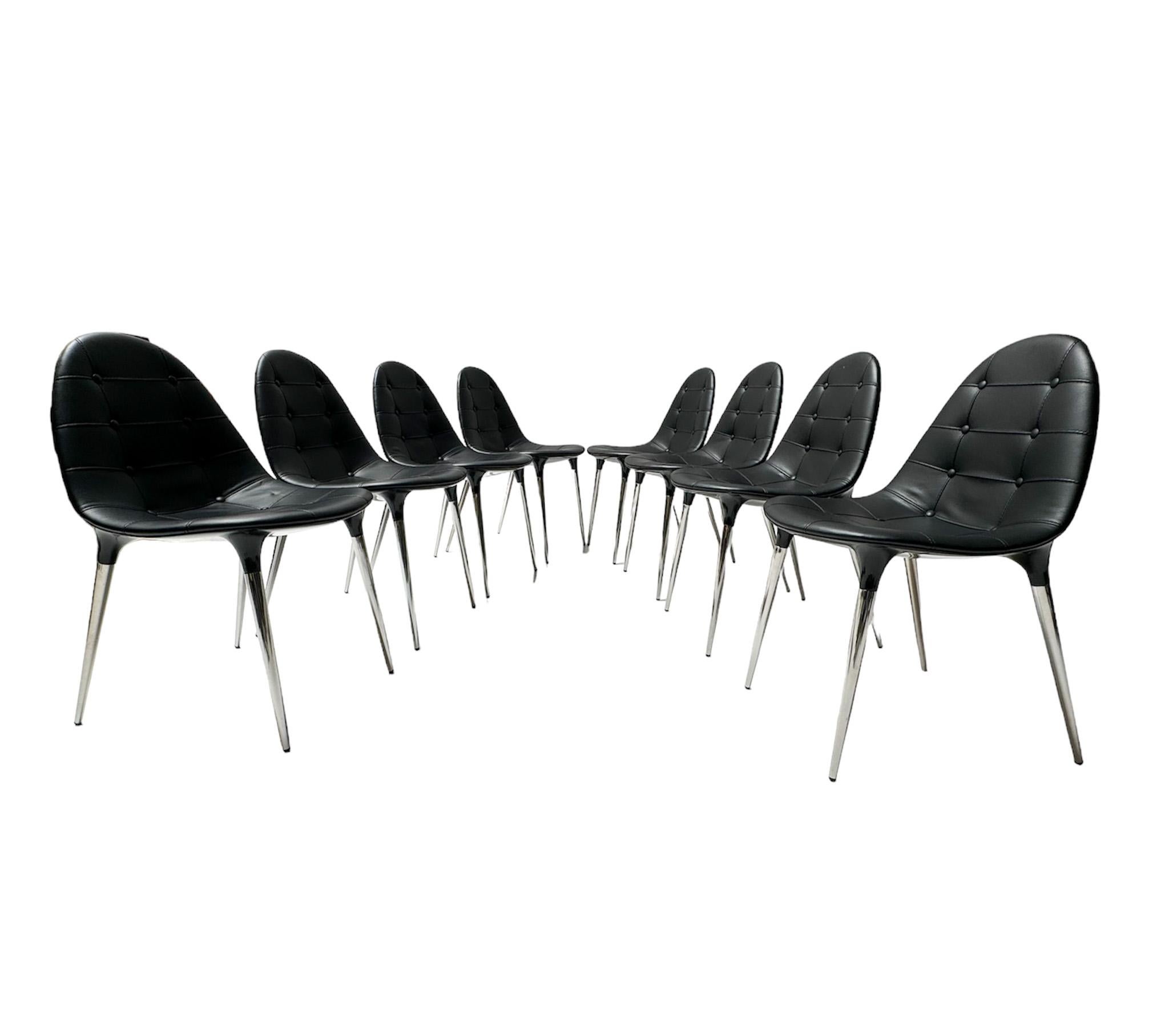 Italian Eight Space Age Caprice Dining Room Chairs by Philippe Starck for Cassina, 2007