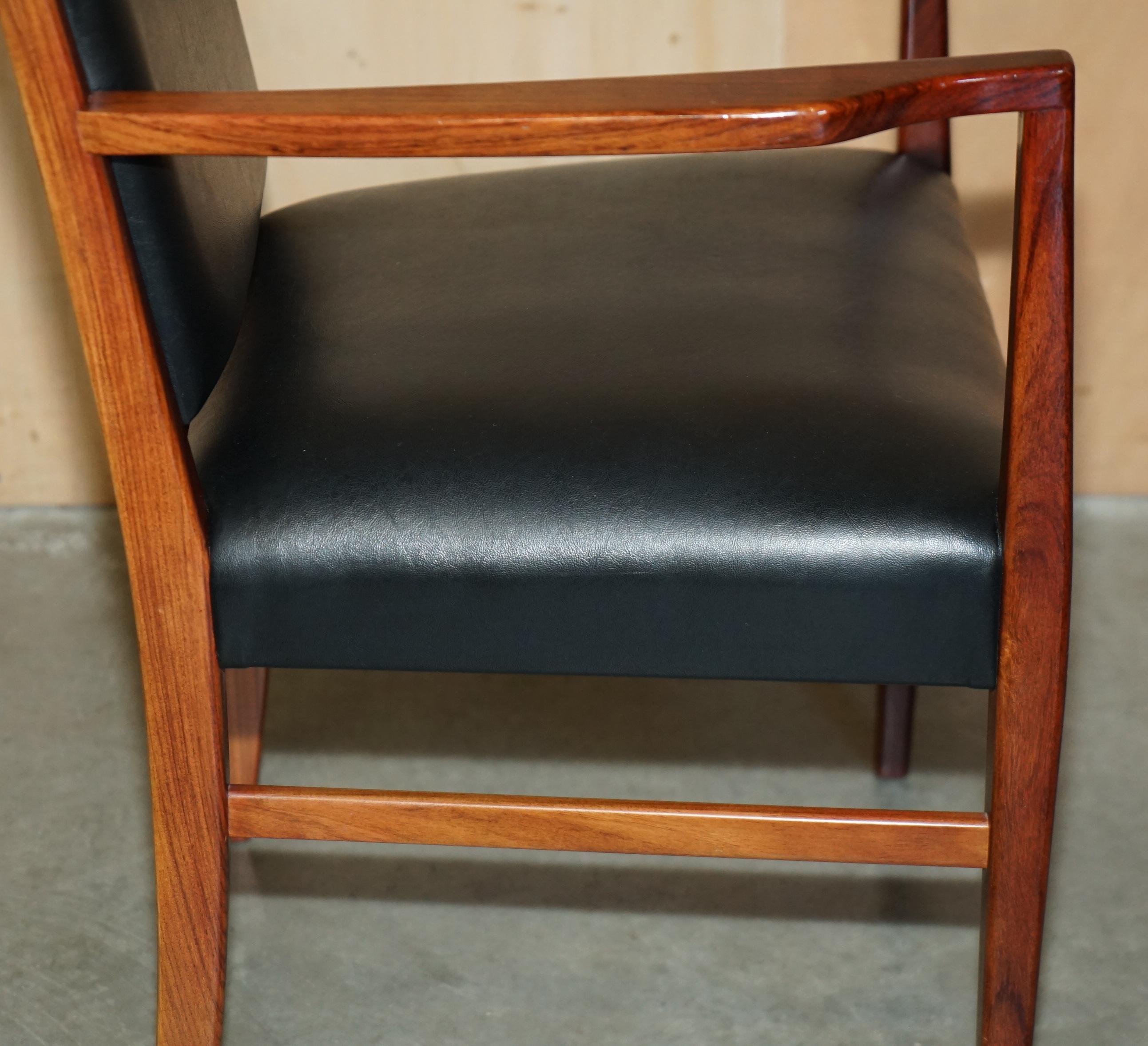 EIGHT STUNNING MID CENTURY MODERN 1970's GORDON RUSSELL HARDWOOD DINING CHAIRS For Sale 2